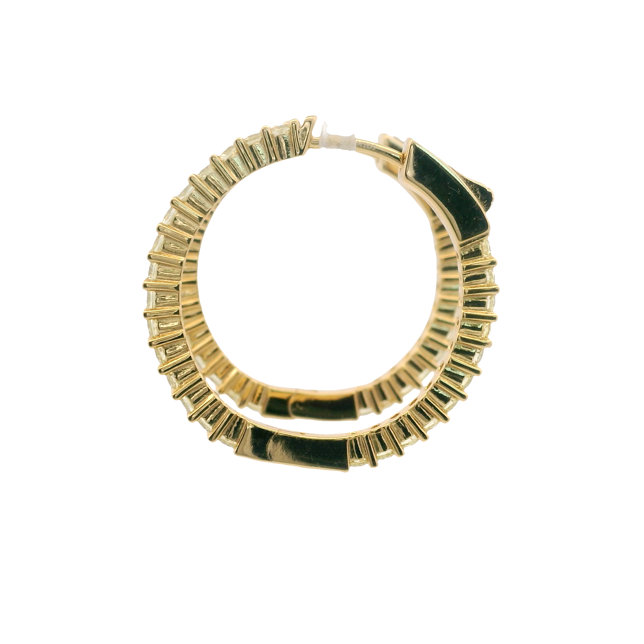 925YG SEMI INFINITY CZ YELLOW HOOPS