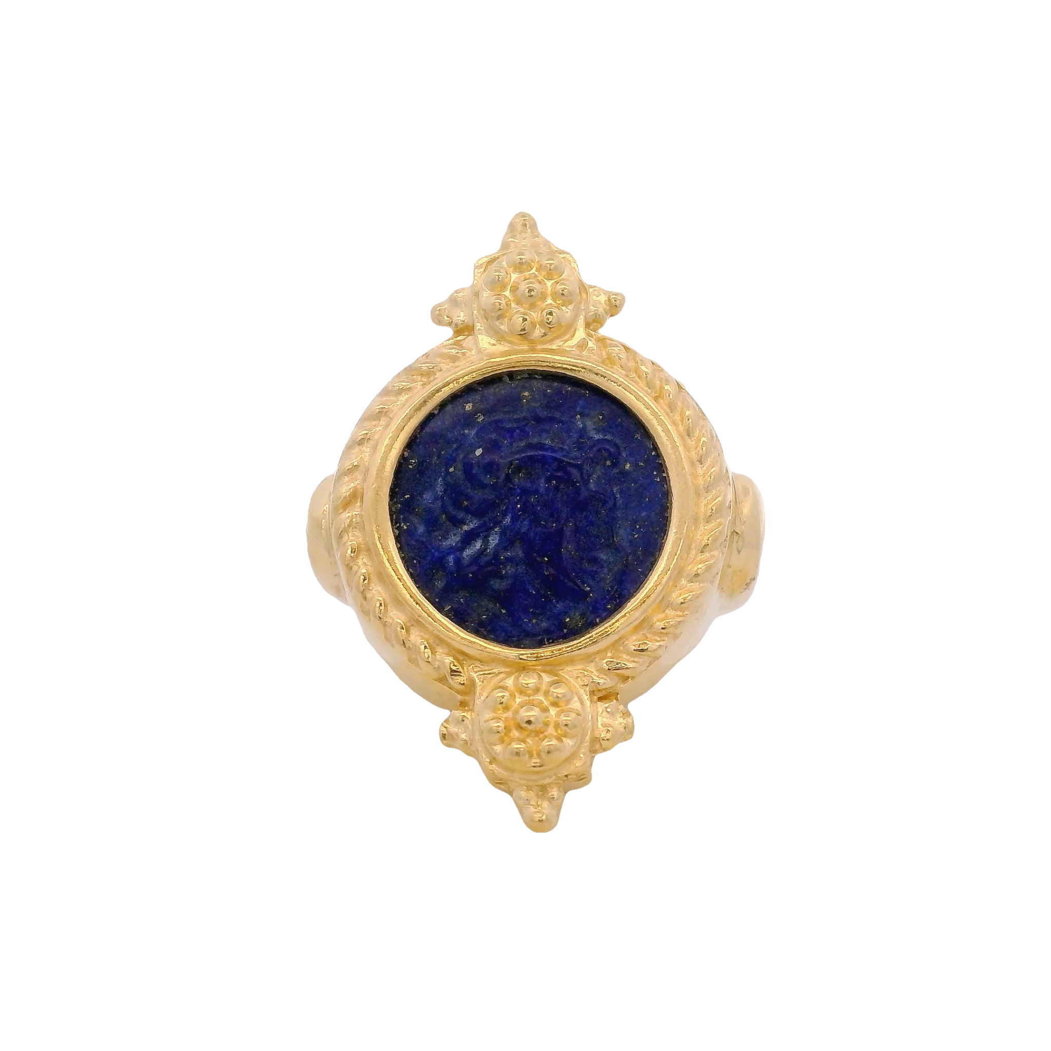 925GG WOMAN PROFILE NEPTUNE LAPIS LAZULI RING T6 T9