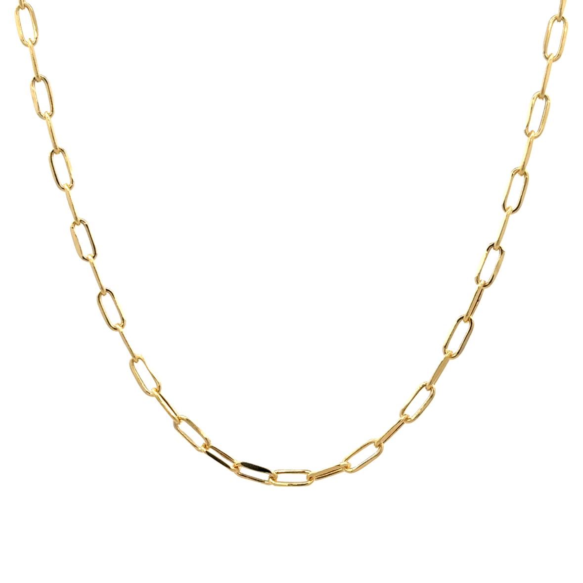 PAPER CLIP CHAIN IN 14KT YELLOW GOLD