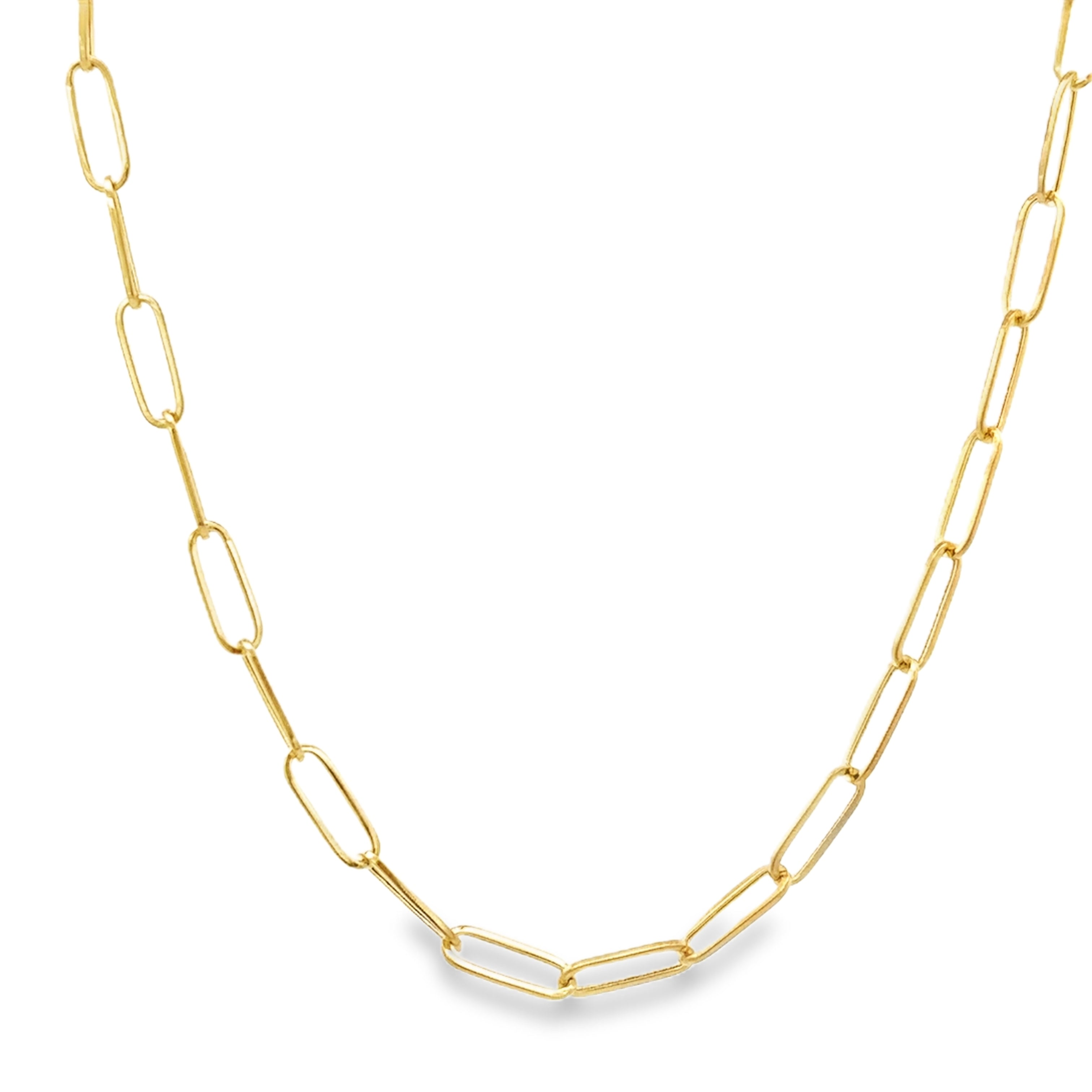 PAPER CLIP MEDIUM CHAIN IN 14KT YELLOW GOLD