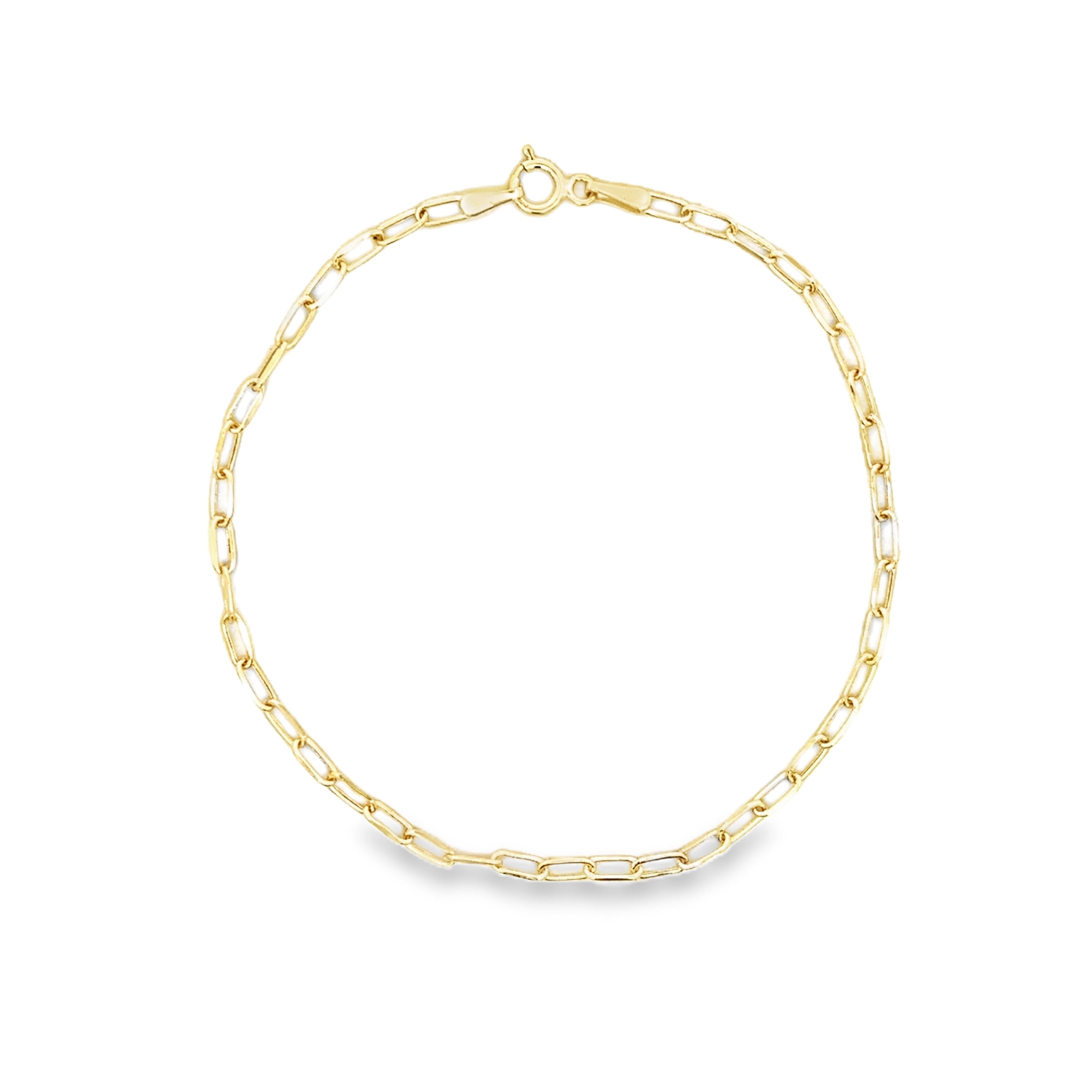 PAPER CLIP BRACELET IN 14KT YELLOW GOLD