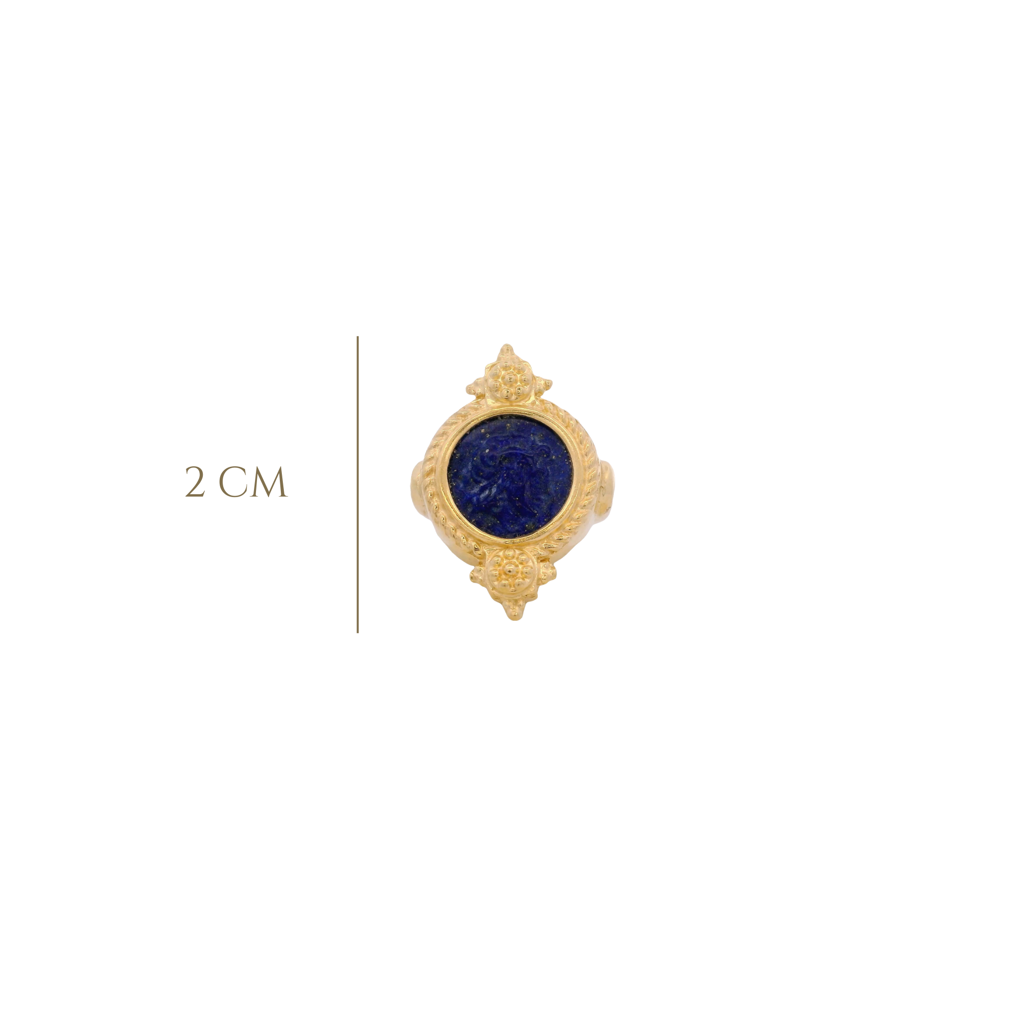 925GG WOMAN PROFILE NEPTUNE LAPIS LAZULI RING T6 T9