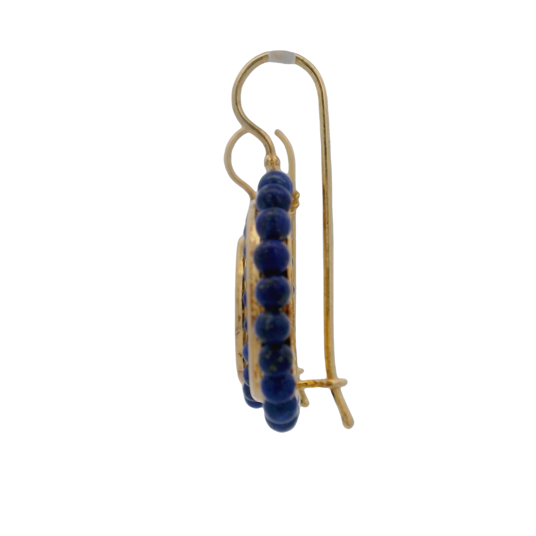 925GG MAYPOLE AND BEAND LAPIS LAZULI EARRINGS