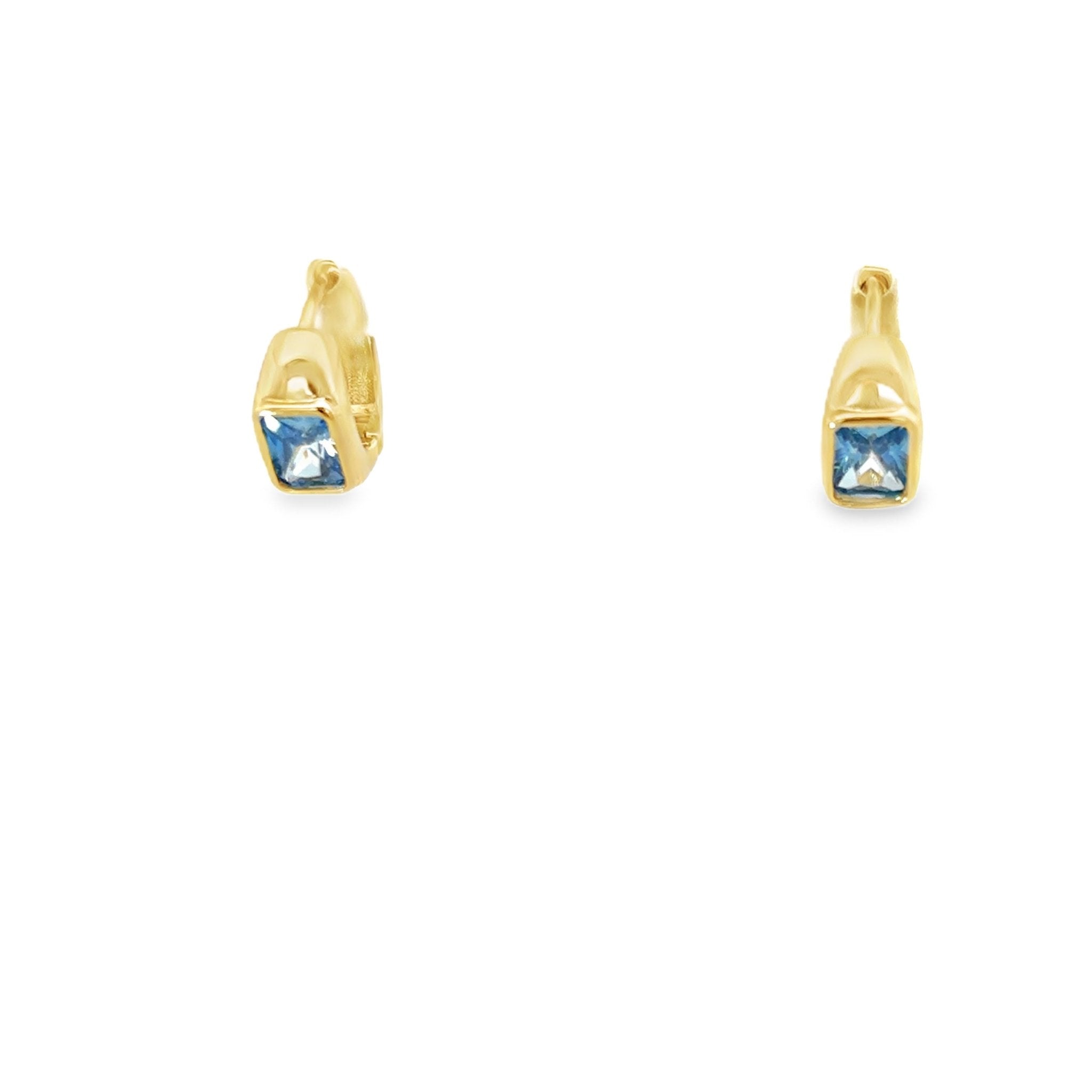 925GG DOME TRICK SKY BLUE CZ HUGGIES - C'SANTOS