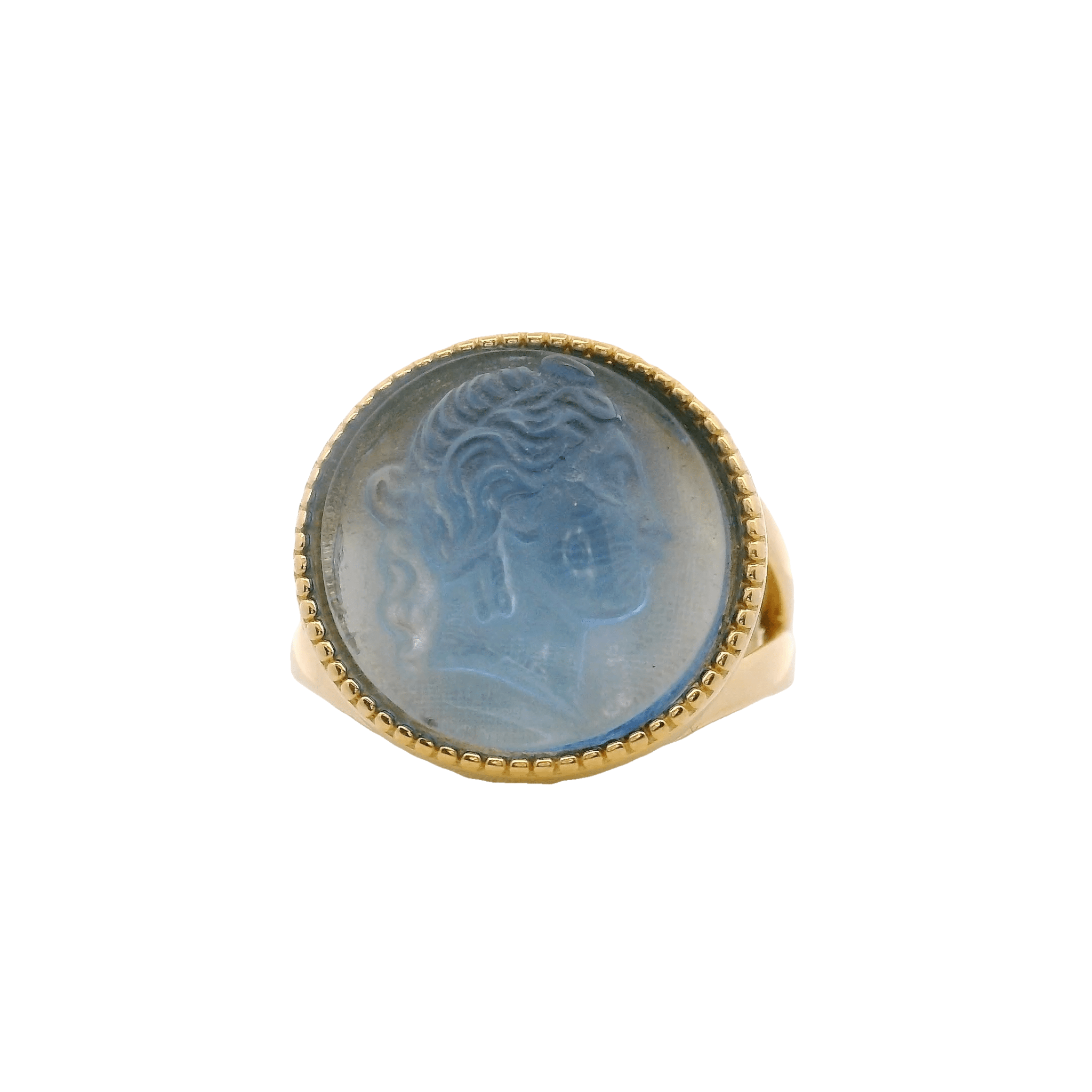 925GG WOMAN PROFILE SKY BLUE RING T7 T8 - C'SANTOS