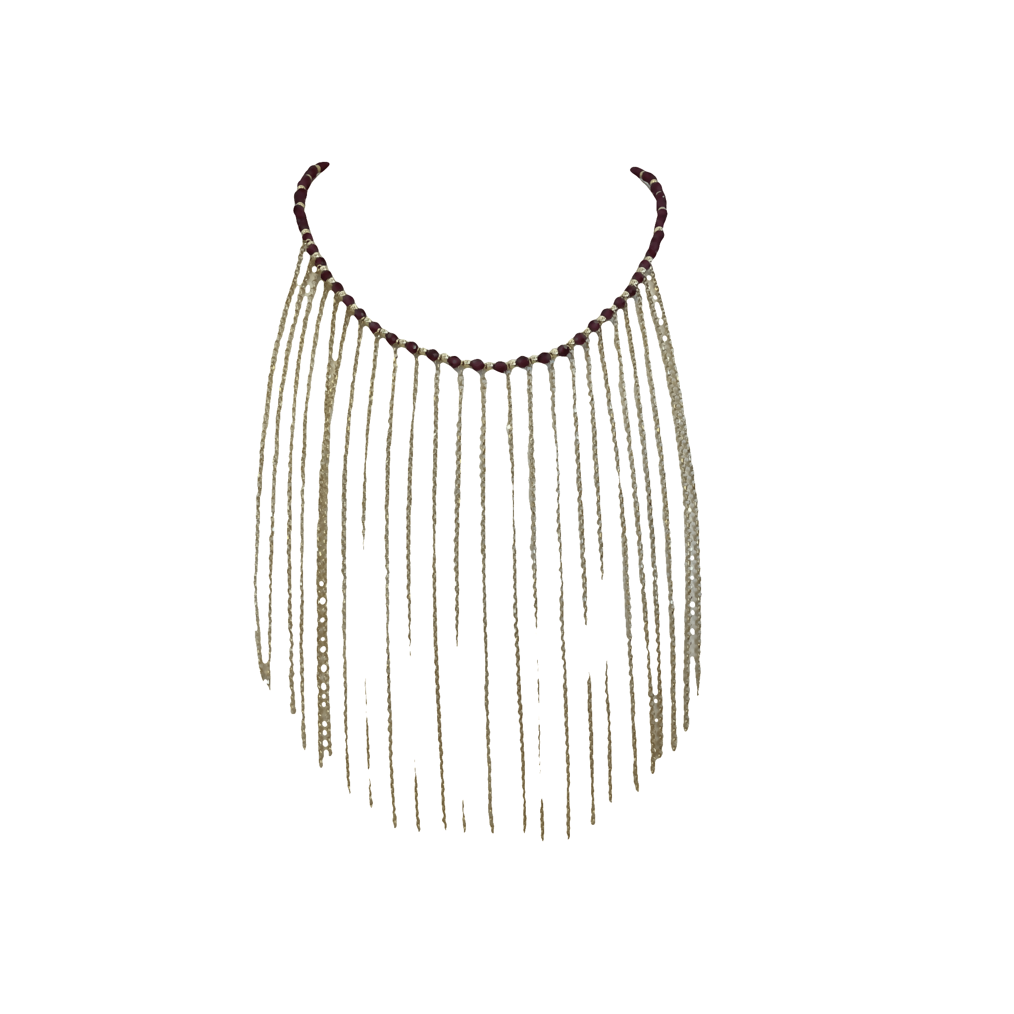 925GG ZIRC BDEAUX CATENA NECKLACE - C'SANTOS