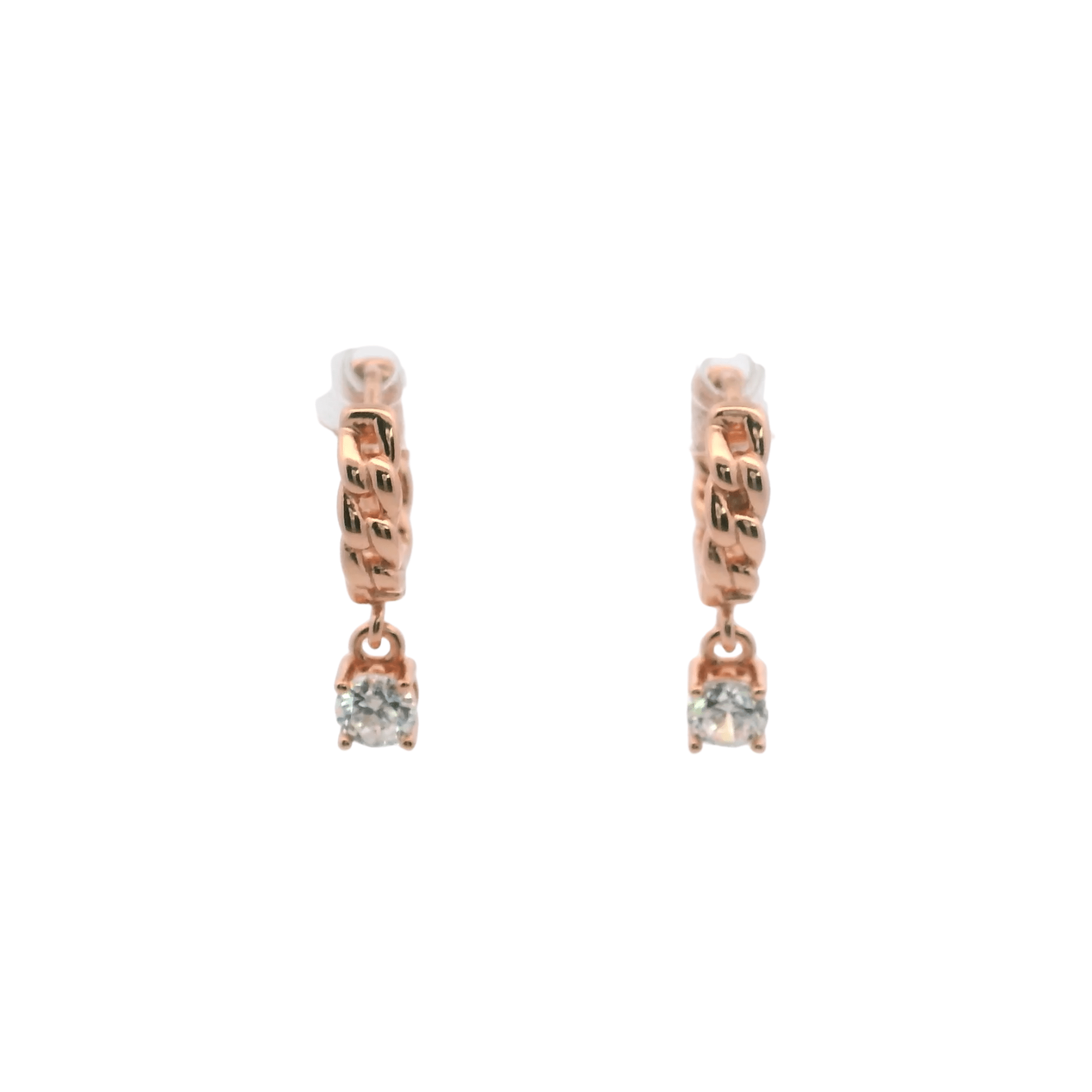 925RG LINKS PENDANT CZ HUGGIES - C'SANTOS