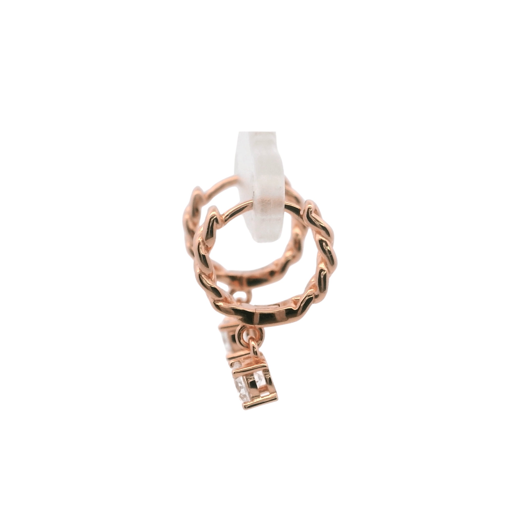 925RG LINKS PENDANT CZ HUGGIES - C'SANTOS