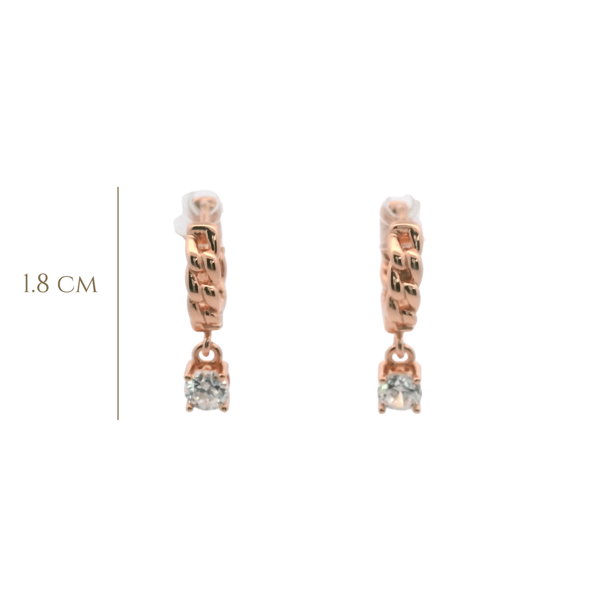 925RG LINKS PENDANT CZ HUGGIES - C'SANTOS