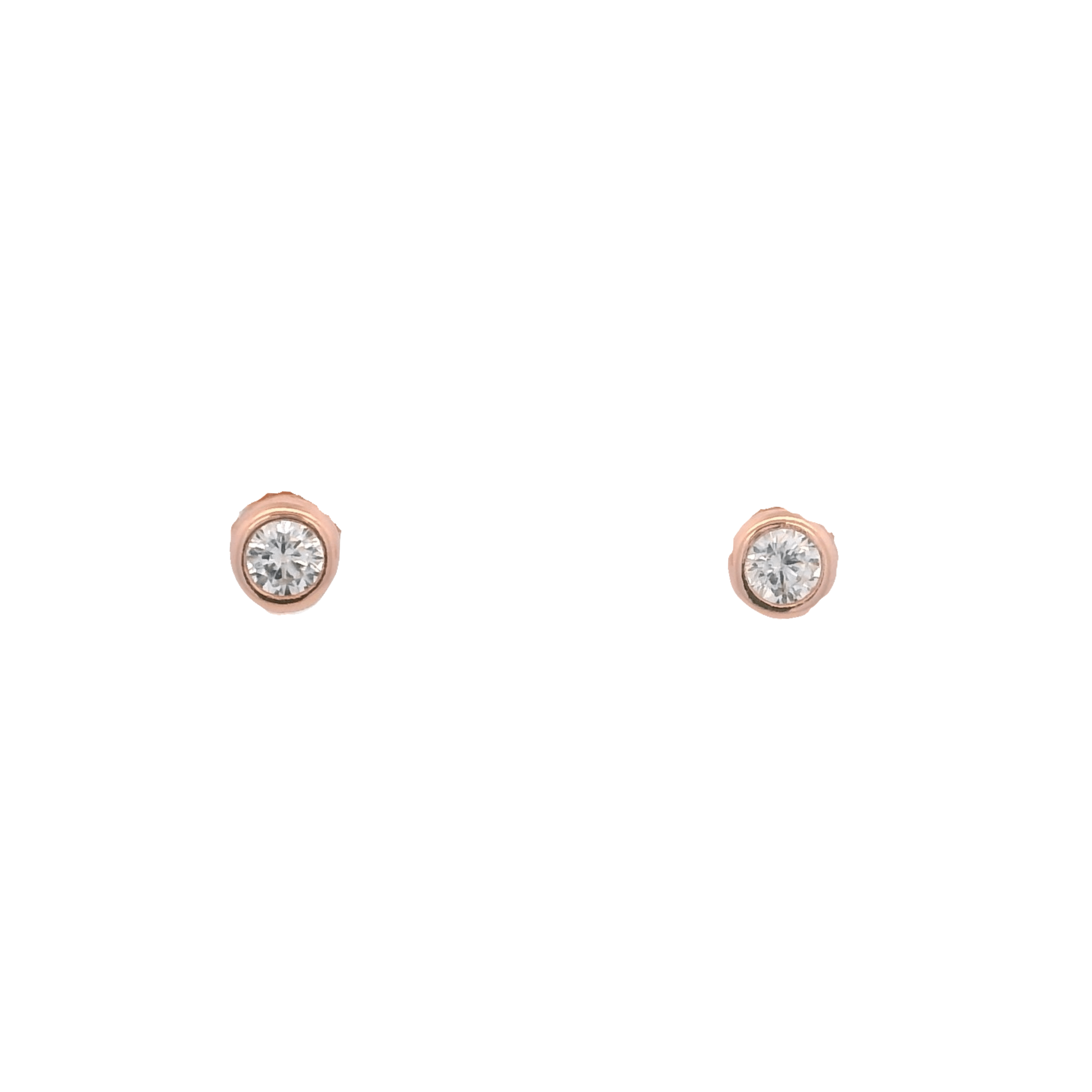 925RG MINI BEZEL CZ STUD EARRINGS - C'SANTOS