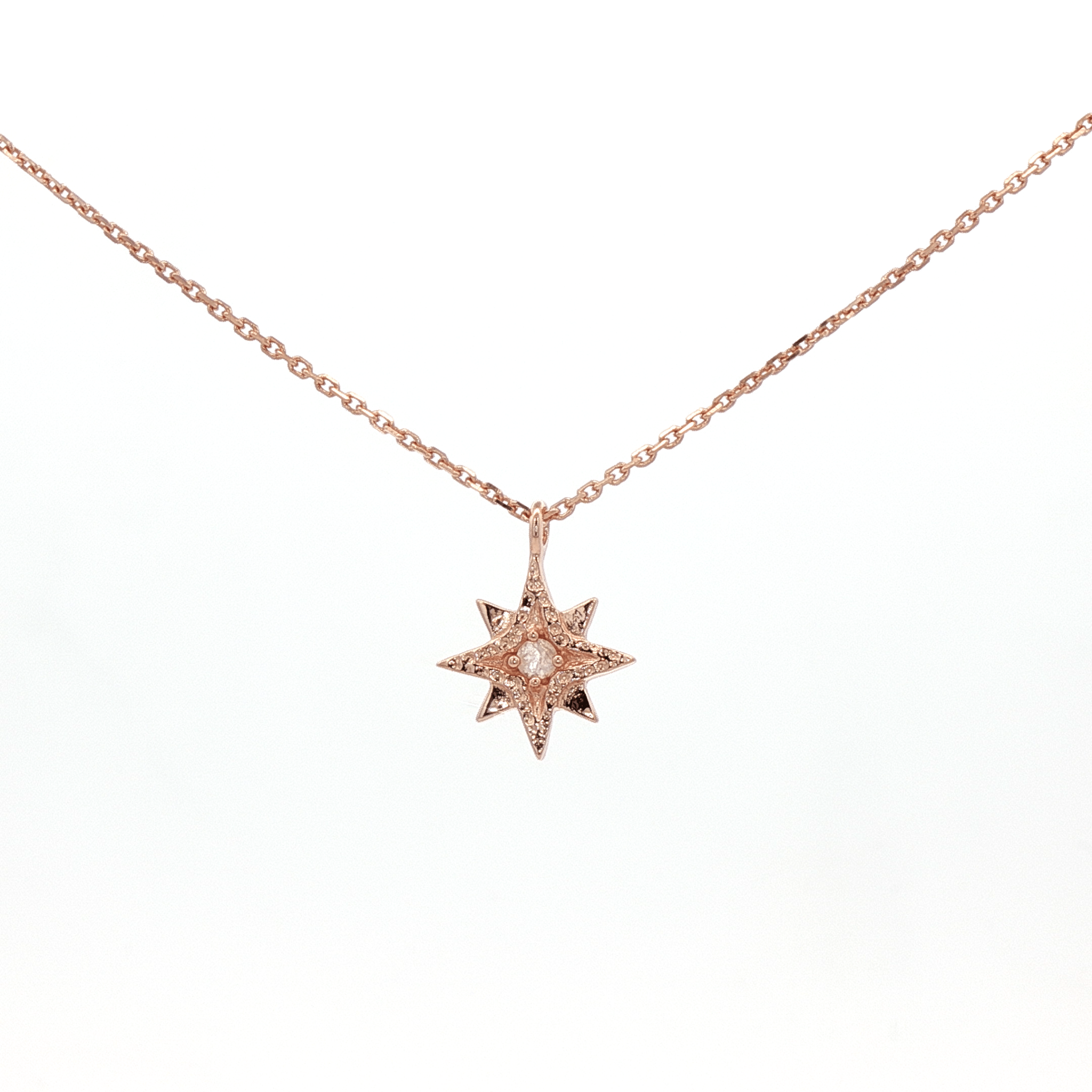 925RG NORT STAR MOOSTONE NECKLACE - C'SANTOS