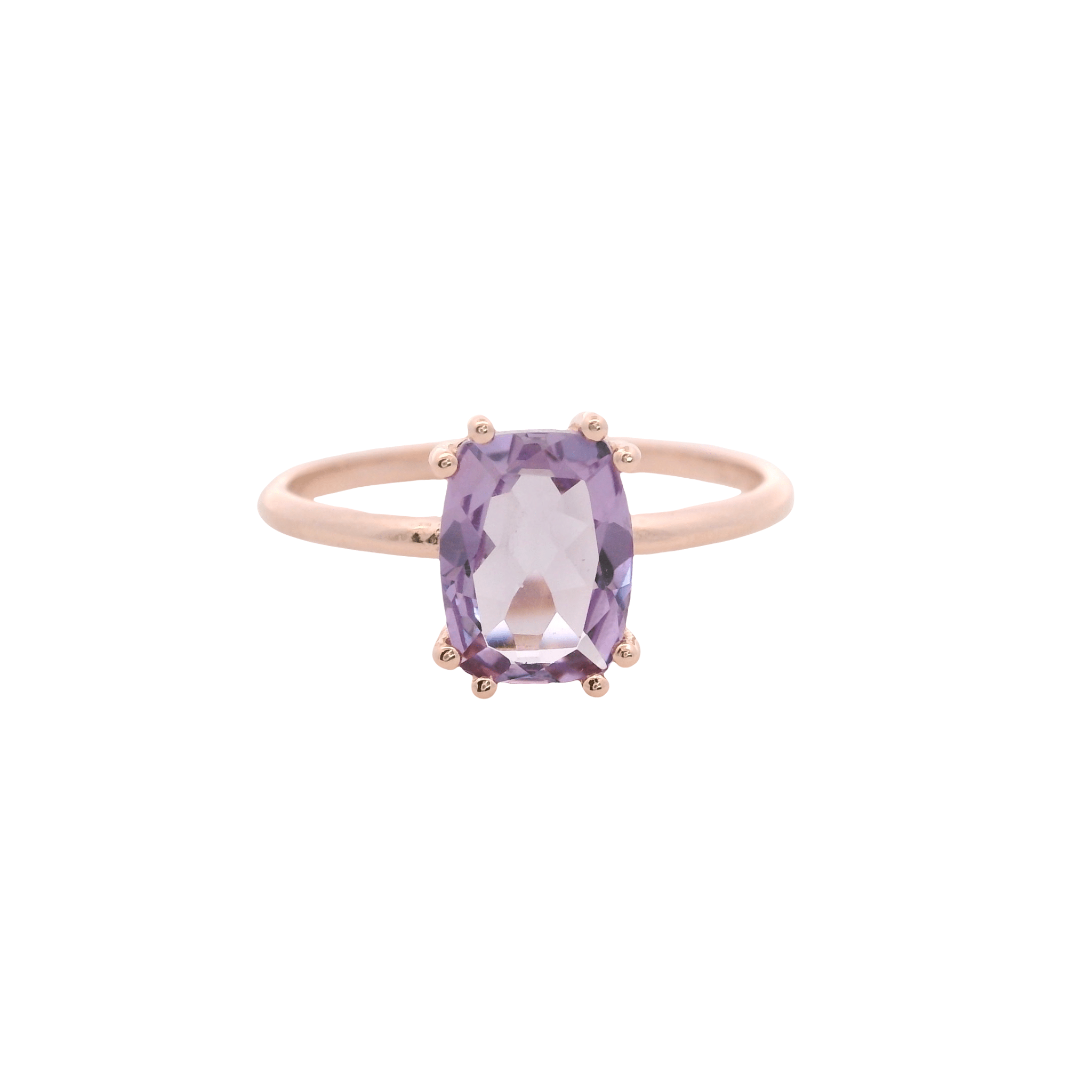 925RG SOLITARY BAGUETTE AMETHYST 9MM RING T6.5 - C'SANTOS
