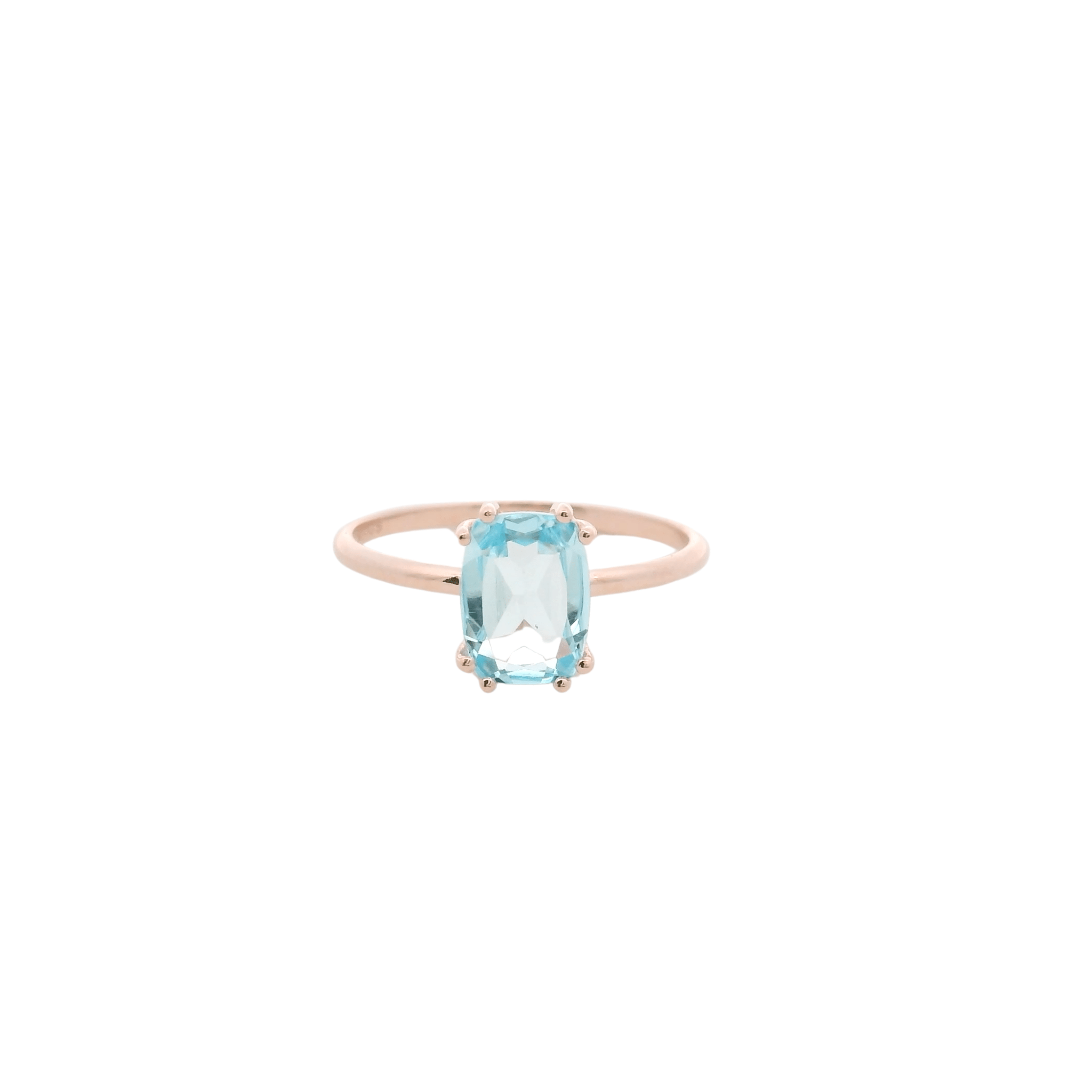 925RG SOLITARY BAGUETTE TOPAZ BLUE SKY 9MM RING T6.5 - C'SANTOS
