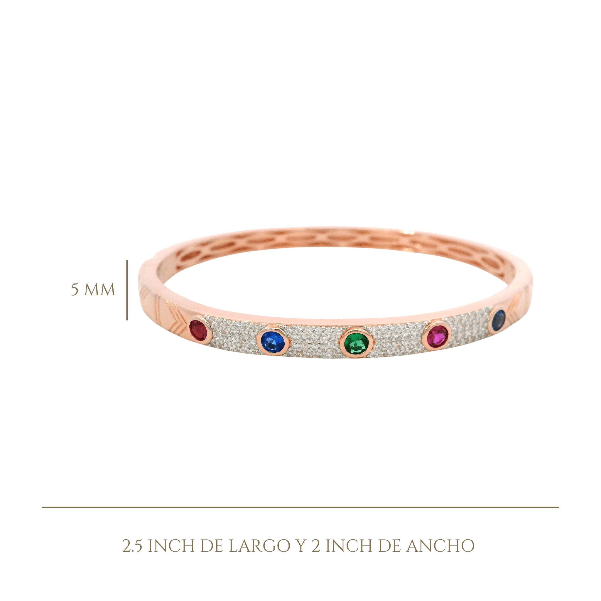 925RG STATION MULTICOLOR BANGLE - C'SANTOS