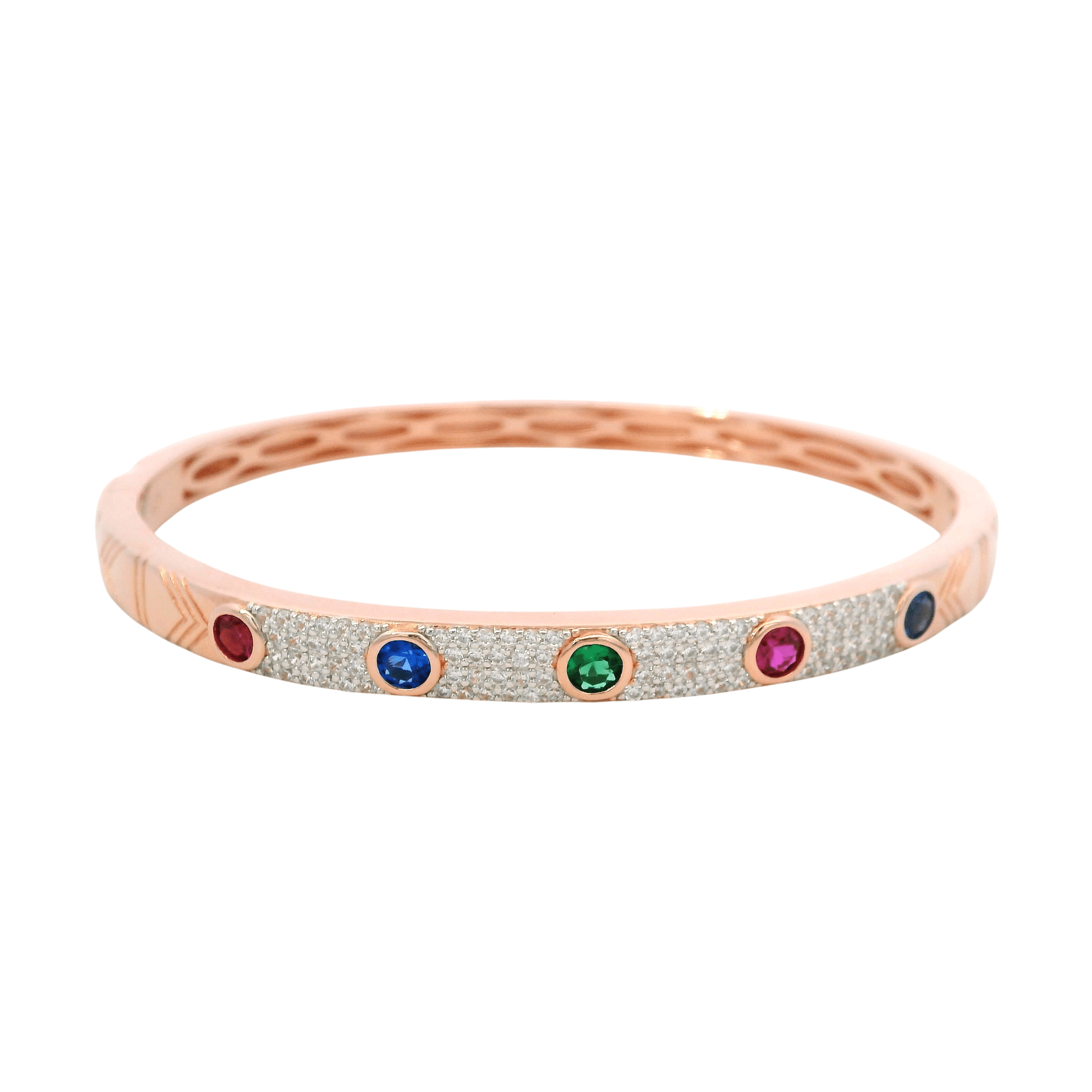 925RG STATION MULTICOLOR BANGLE - C'SANTOS