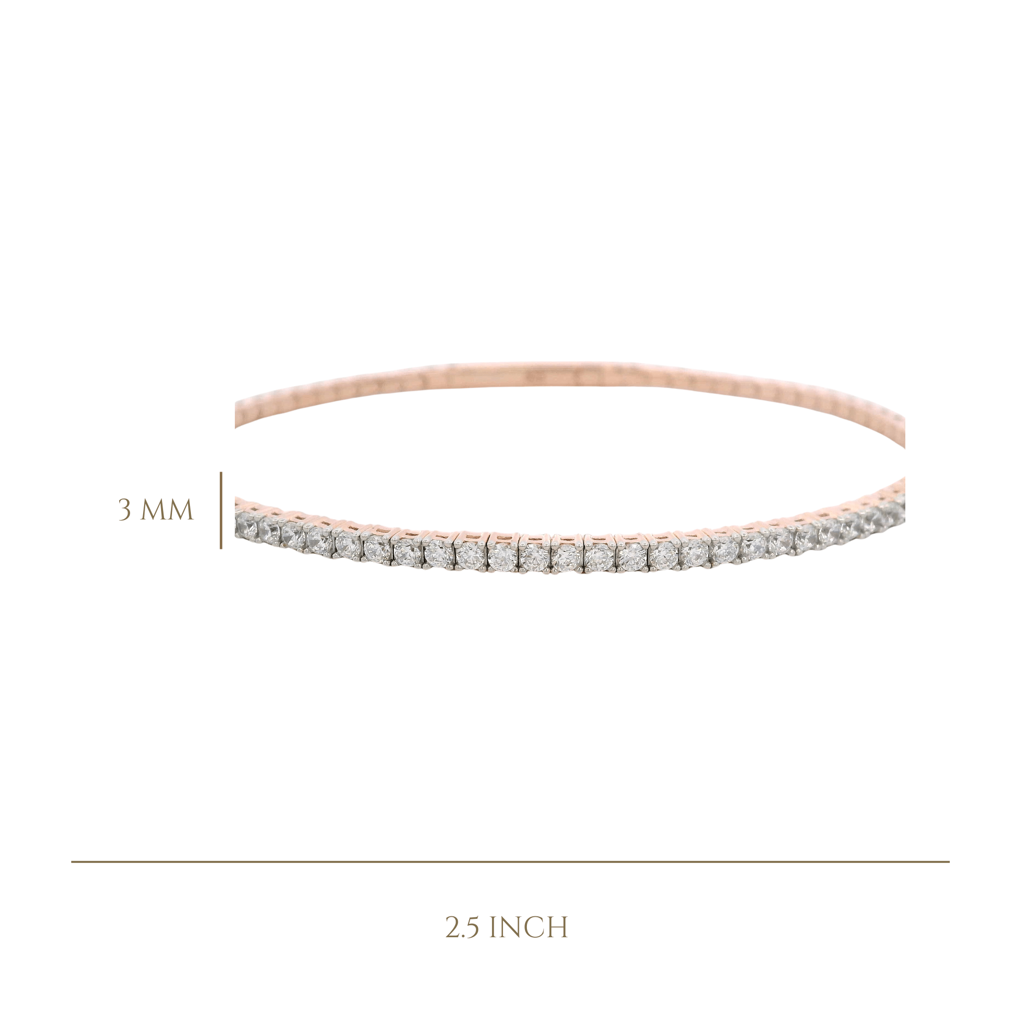 925RG TENNIS CZ BANGLE - C'SANTOS