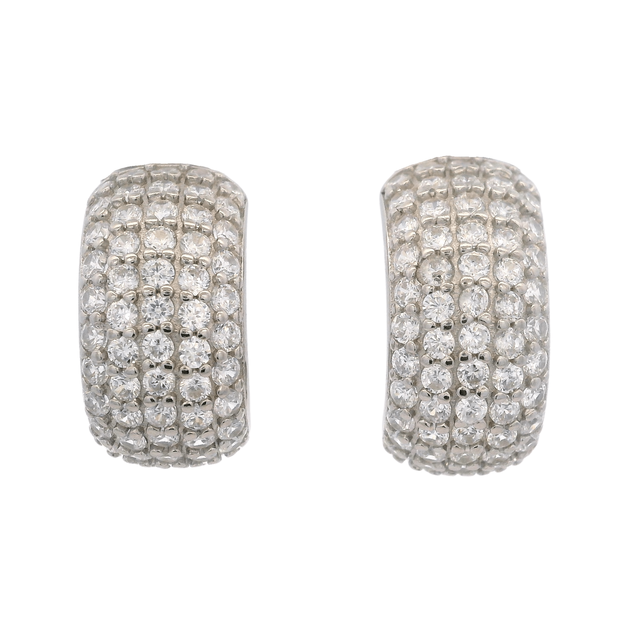 925SL BAGUETTE HOOPS CZ - C'SANTOS