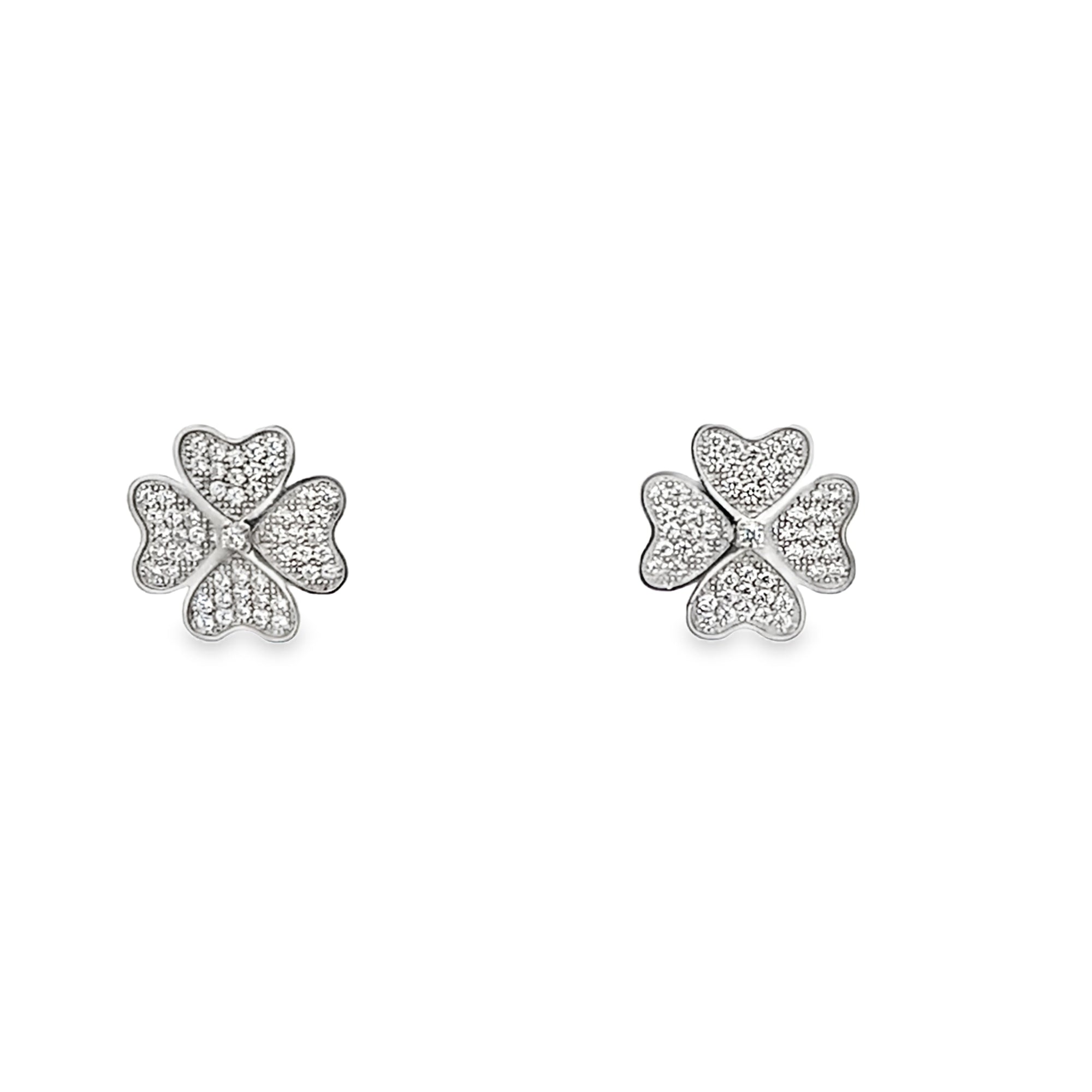 925SL HEART CLOVER EARRINGS - C'SANTOS