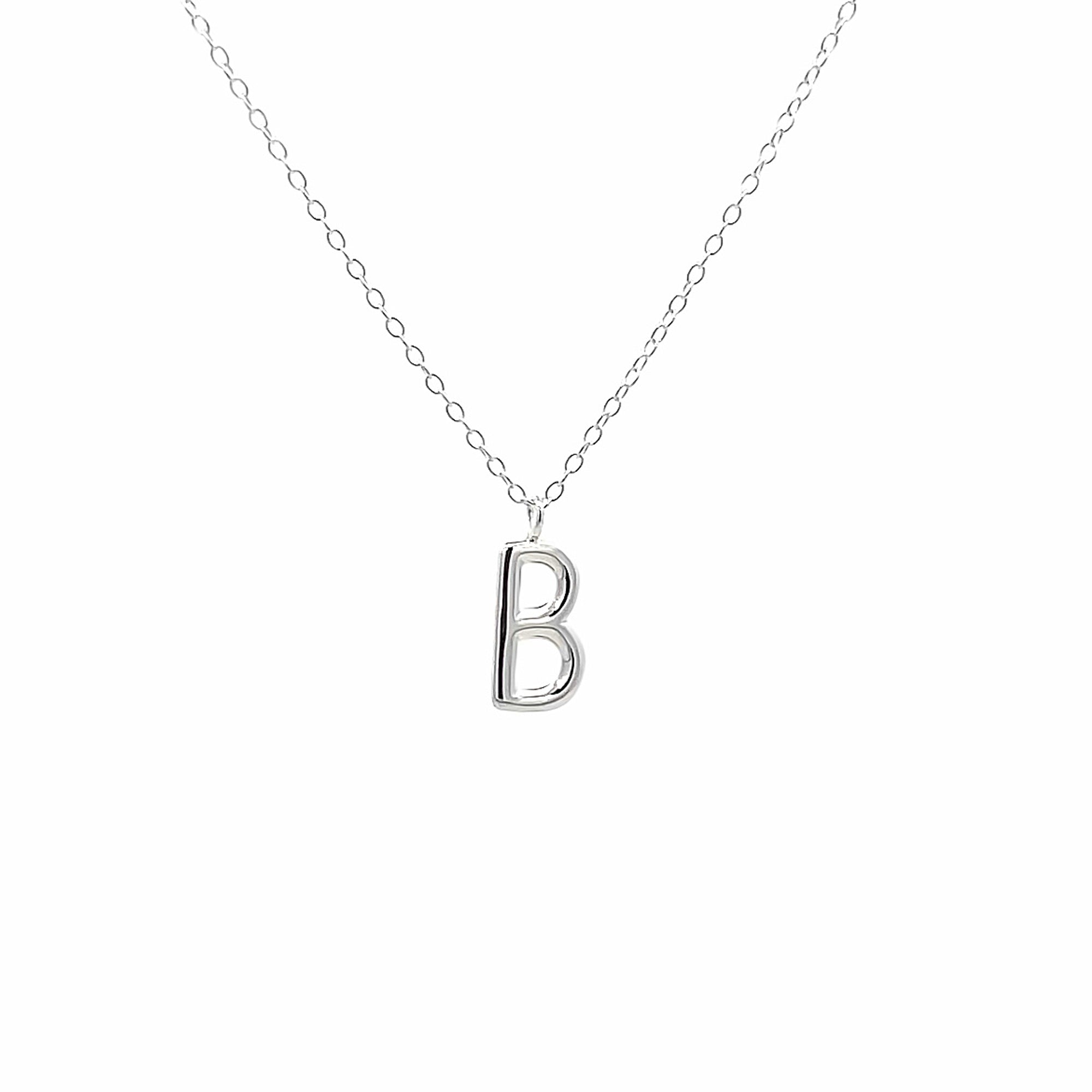 925SL LETTER B NECKLACE - C'SANTOS