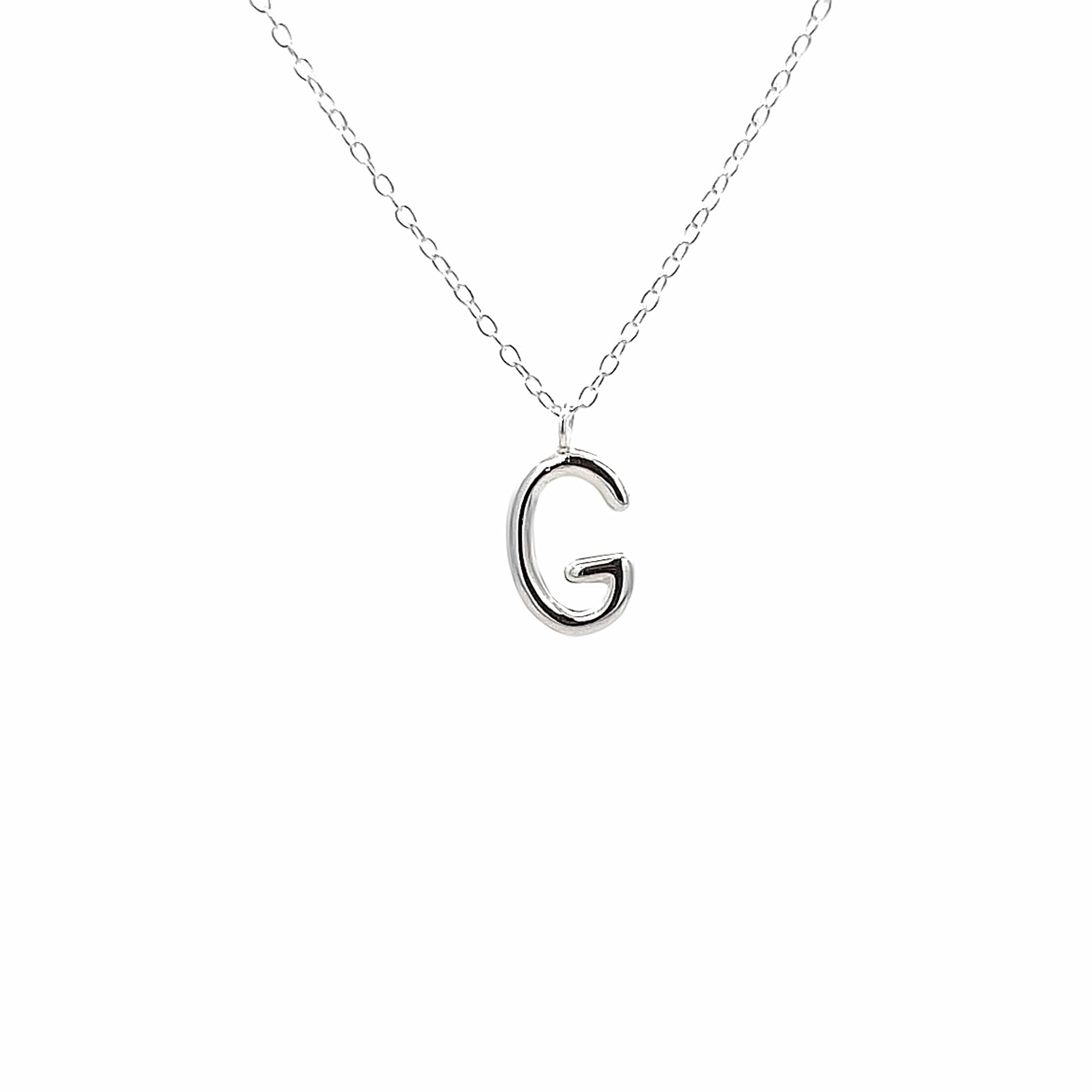 925SL LETTER G NECKLACE - C'SANTOS