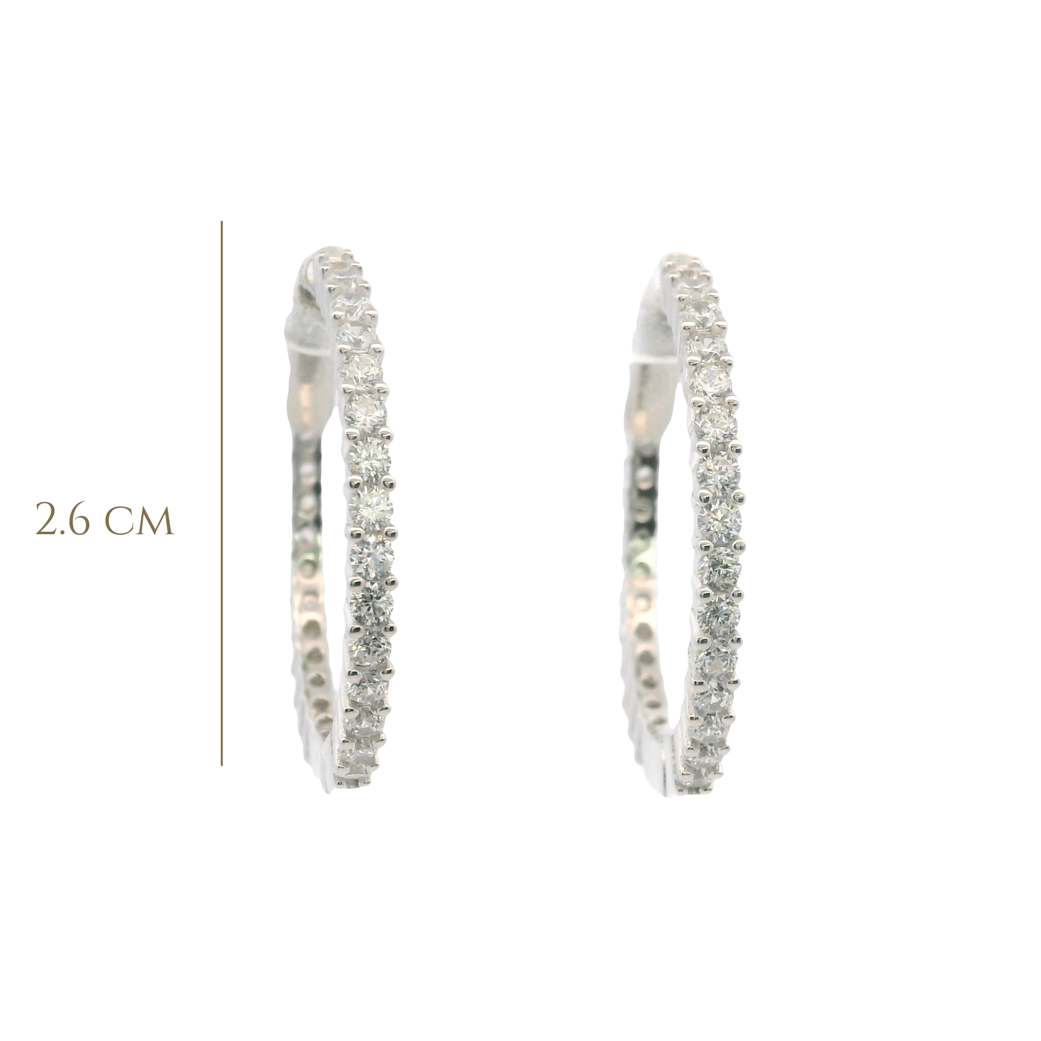925SL SEMI INFINITY CZ HOOPS - C'SANTOS