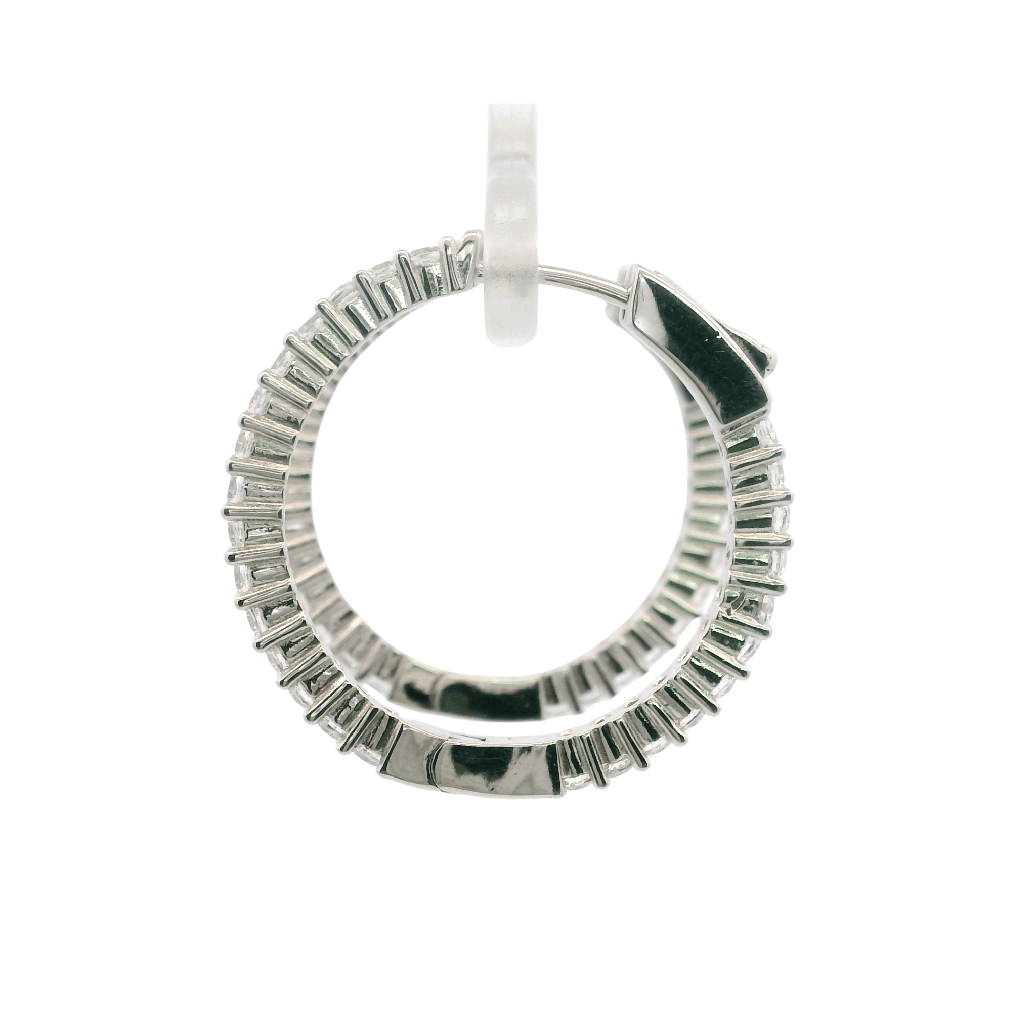 925SL SEMI INFINITY CZ HOOPS - C'SANTOS