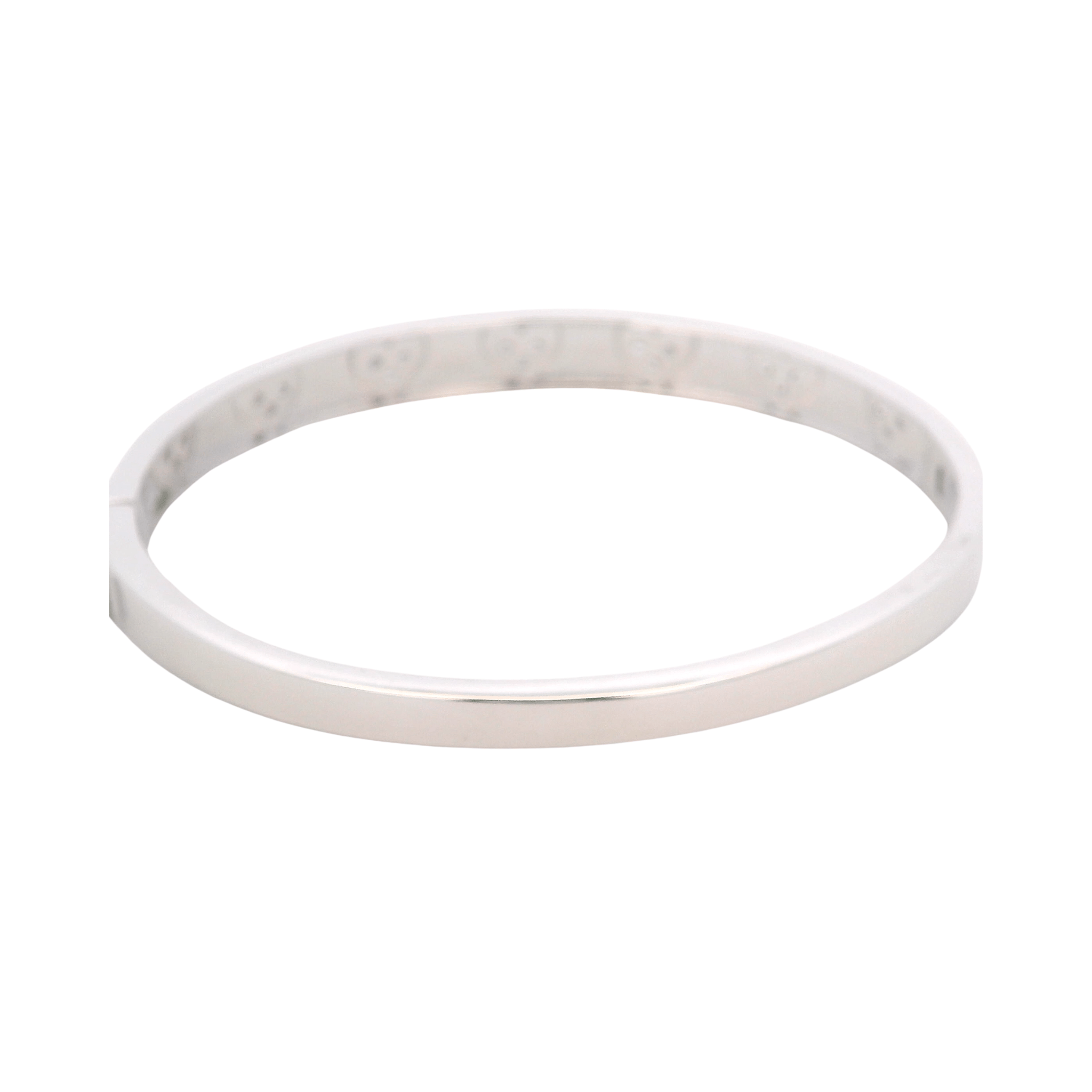 925SL STATION HEART PAVE BANGLE - C'SANTOS