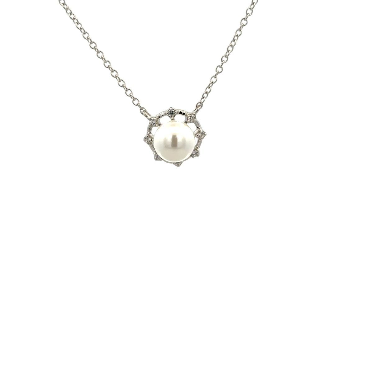 925SS TWO SOLITARY AND PEARL SET - C'SANTOS