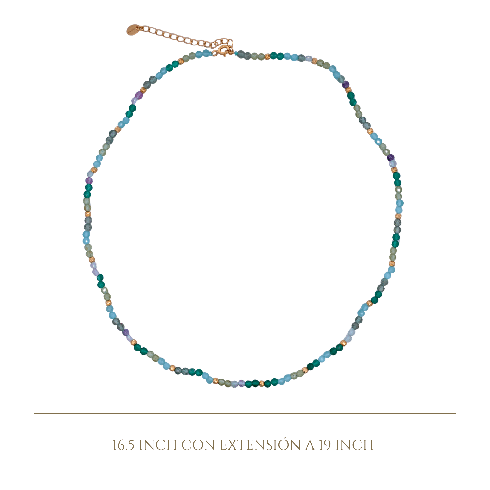 925YG BEANDS NECKLACE TOURMALINE - C'SANTOS