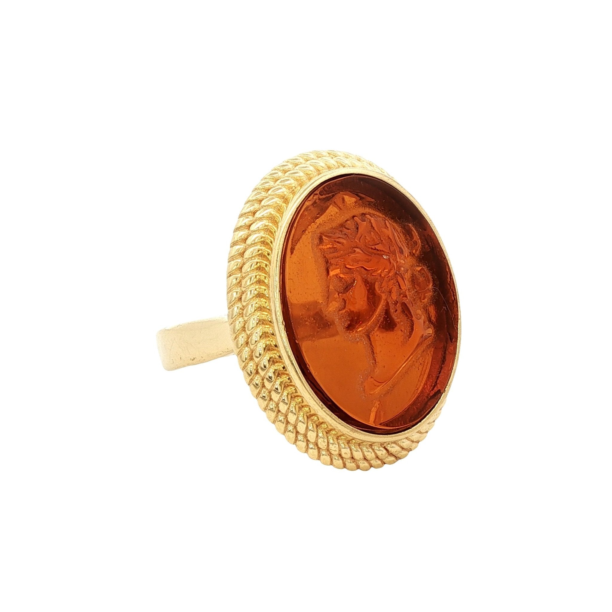 925YG CERES AMBAR RING T7 - C'SANTOS