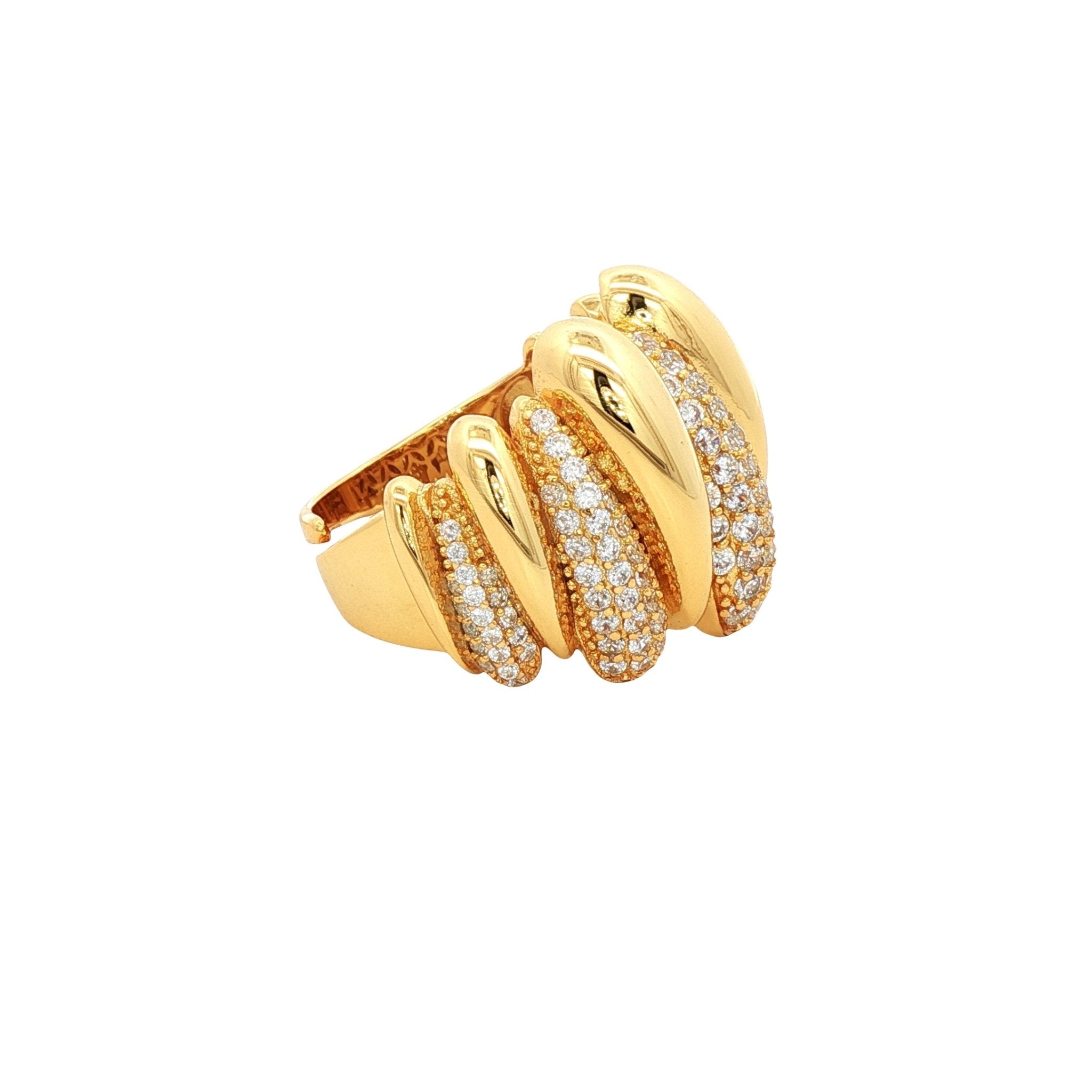 925YG CHUNKY CLAW RING - C'SANTOS
