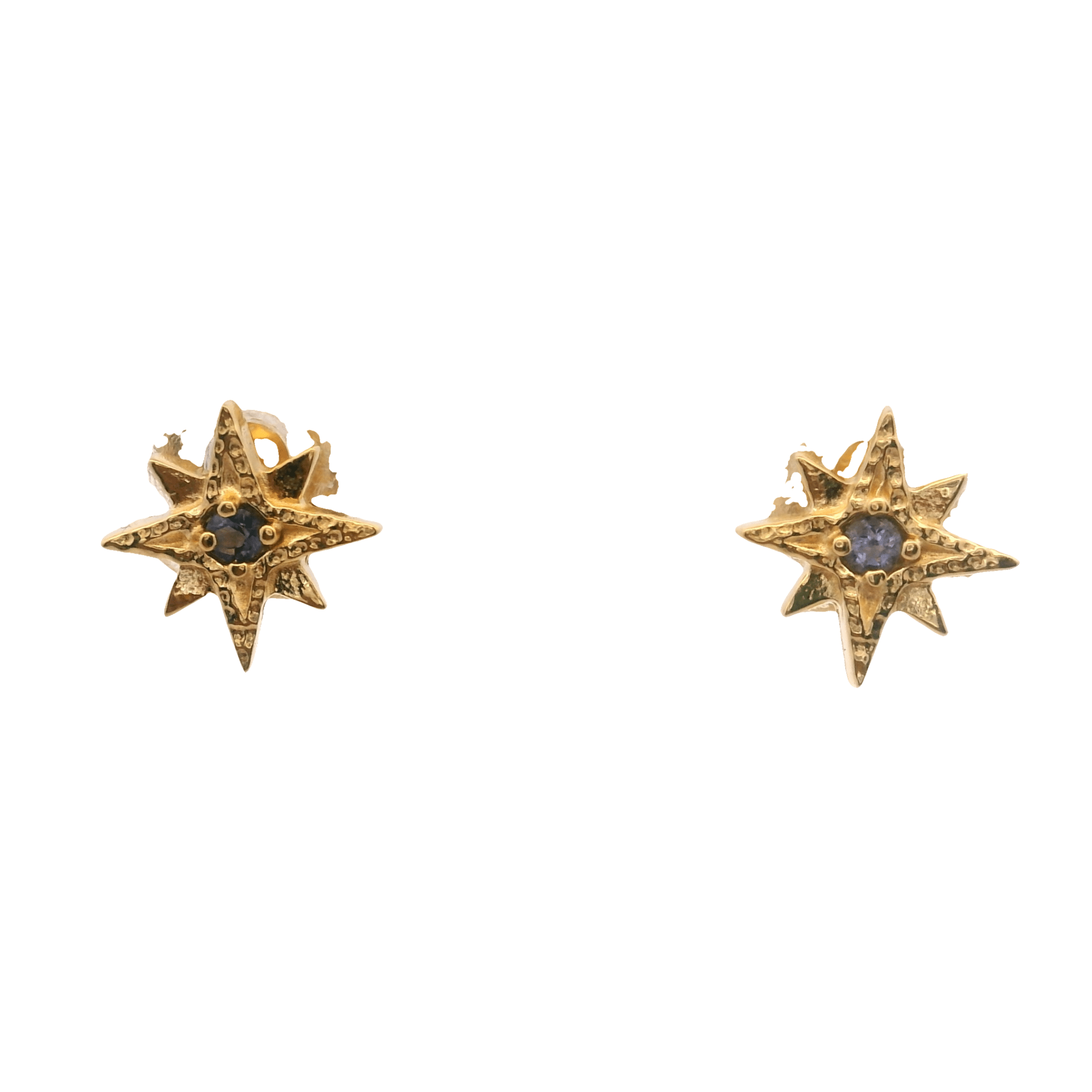 925YG NORT STAR IOLITE EARRINGS - C'SANTOS