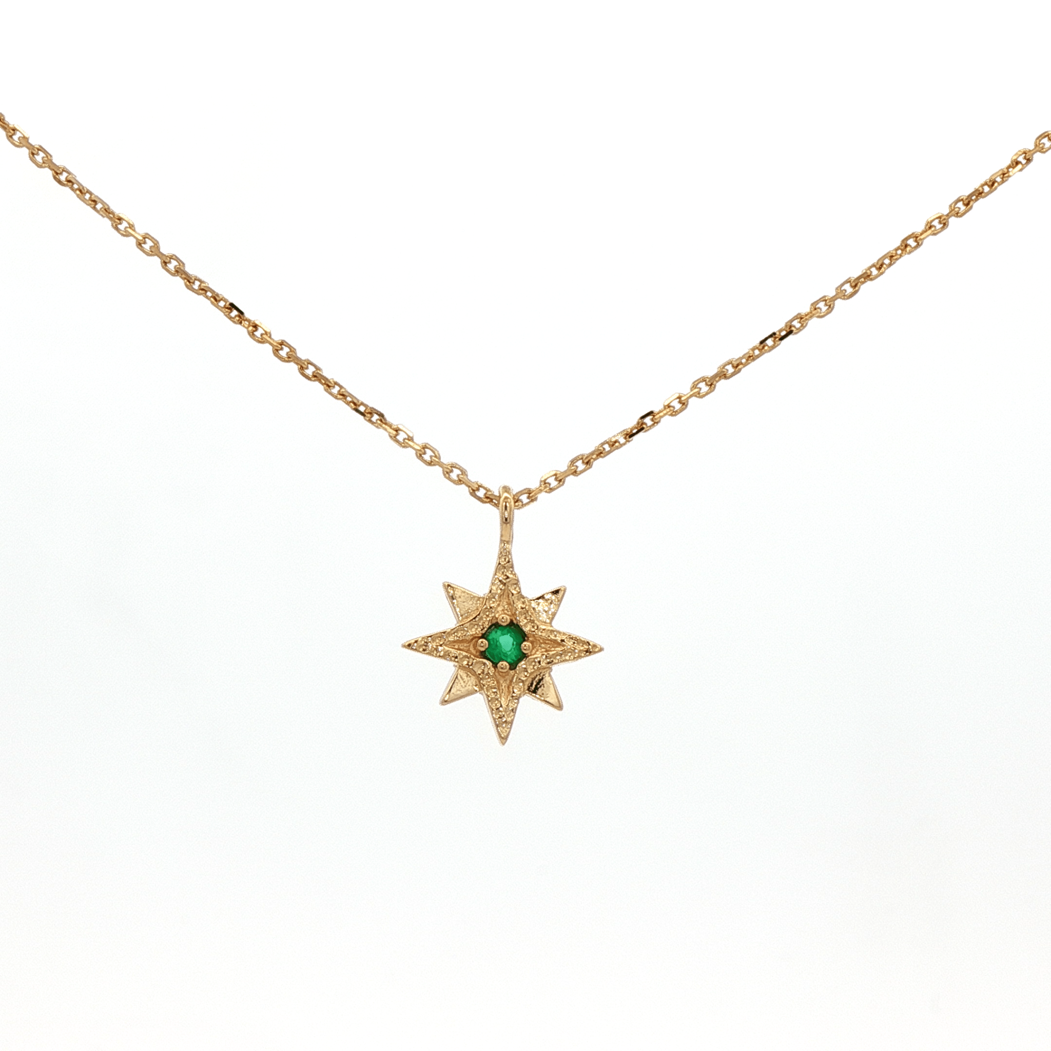 925YG NORT STAR ONYX GREEN NECKLACE - C'SANTOS