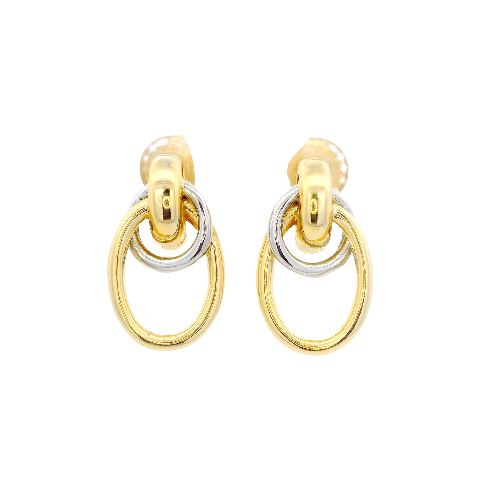925YG OVAL INTERTWINED EARRINGS - C'SANTOS