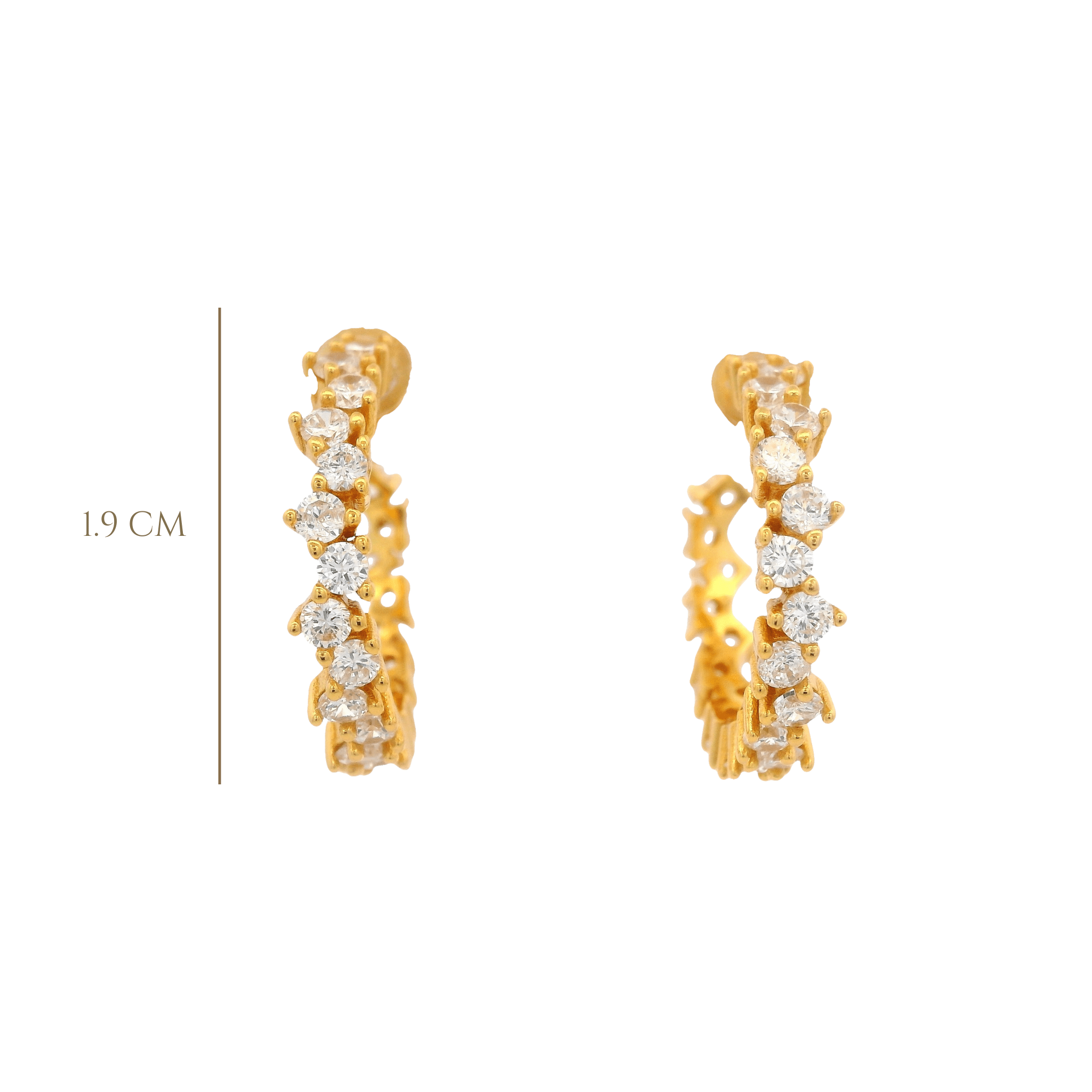 925YG SEMI INFINITY HOOPS CZ - C'SANTOS