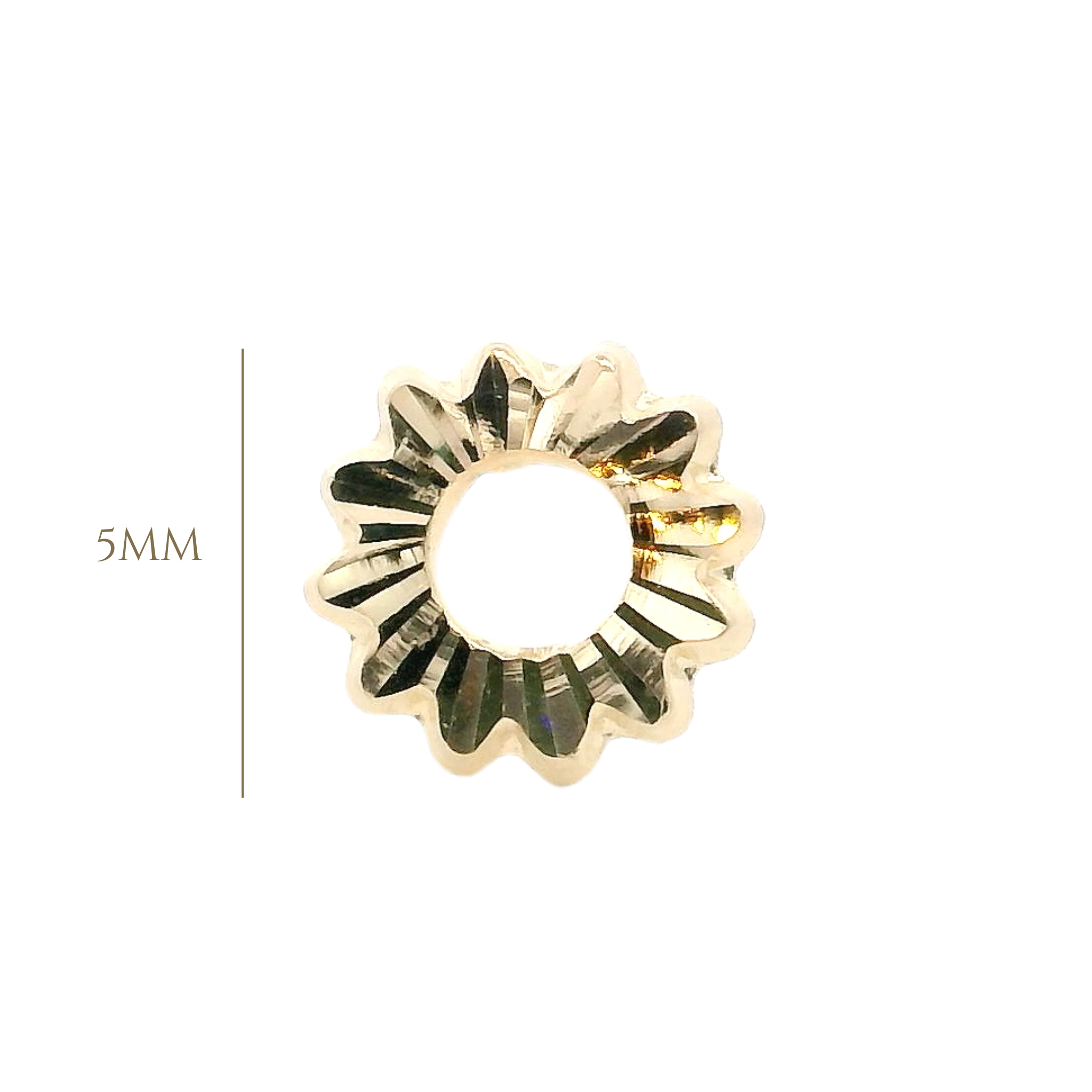 14KY DIAMOND DIE CUT SUN PIERCING