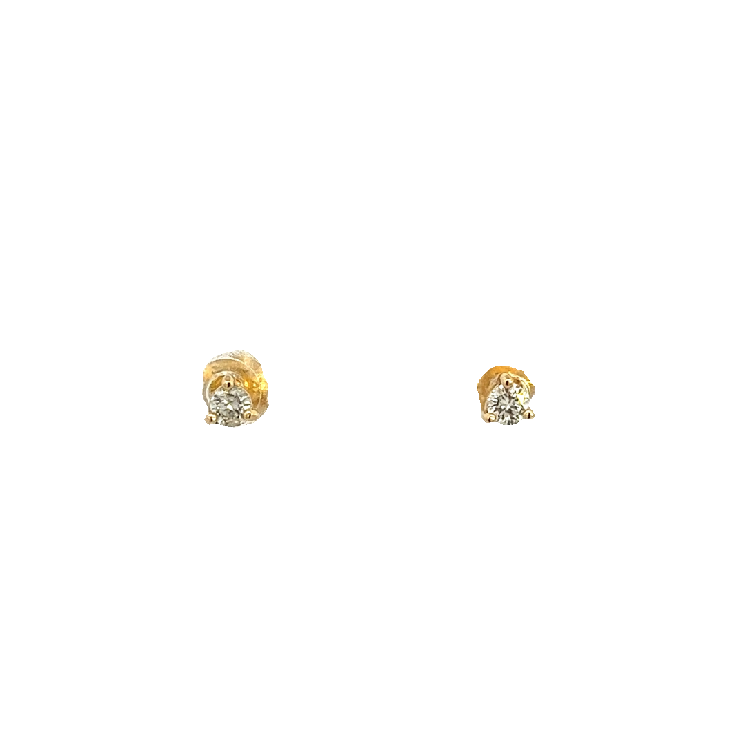 14K DIAMOND STUD EARRINGS