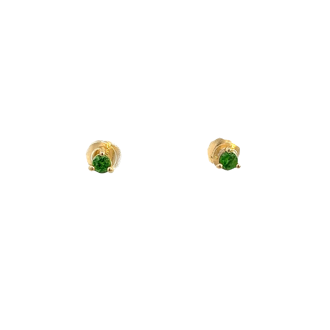 14K TSAVORITE STUD EARRINGS