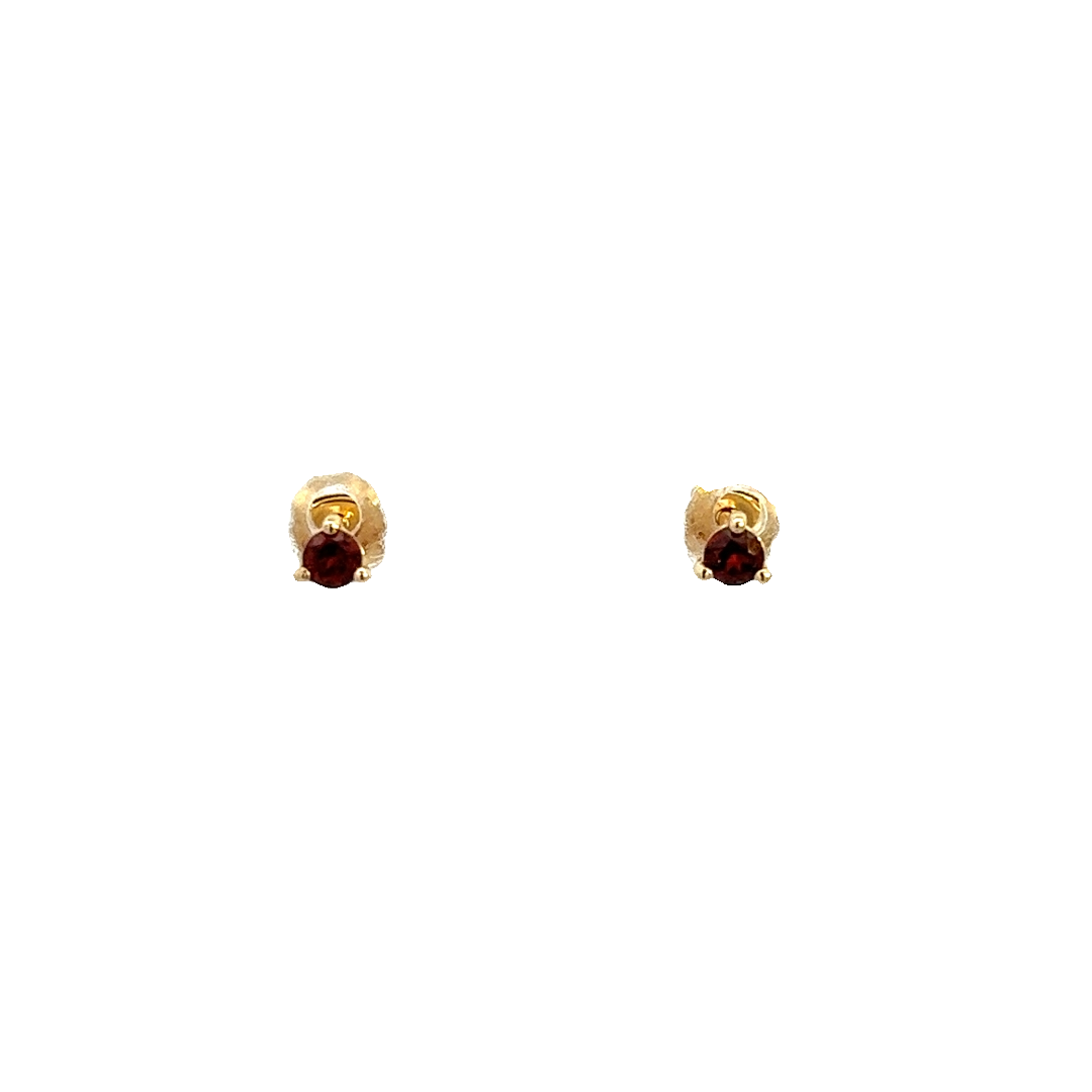 14K GARNET STUD EARRINGS