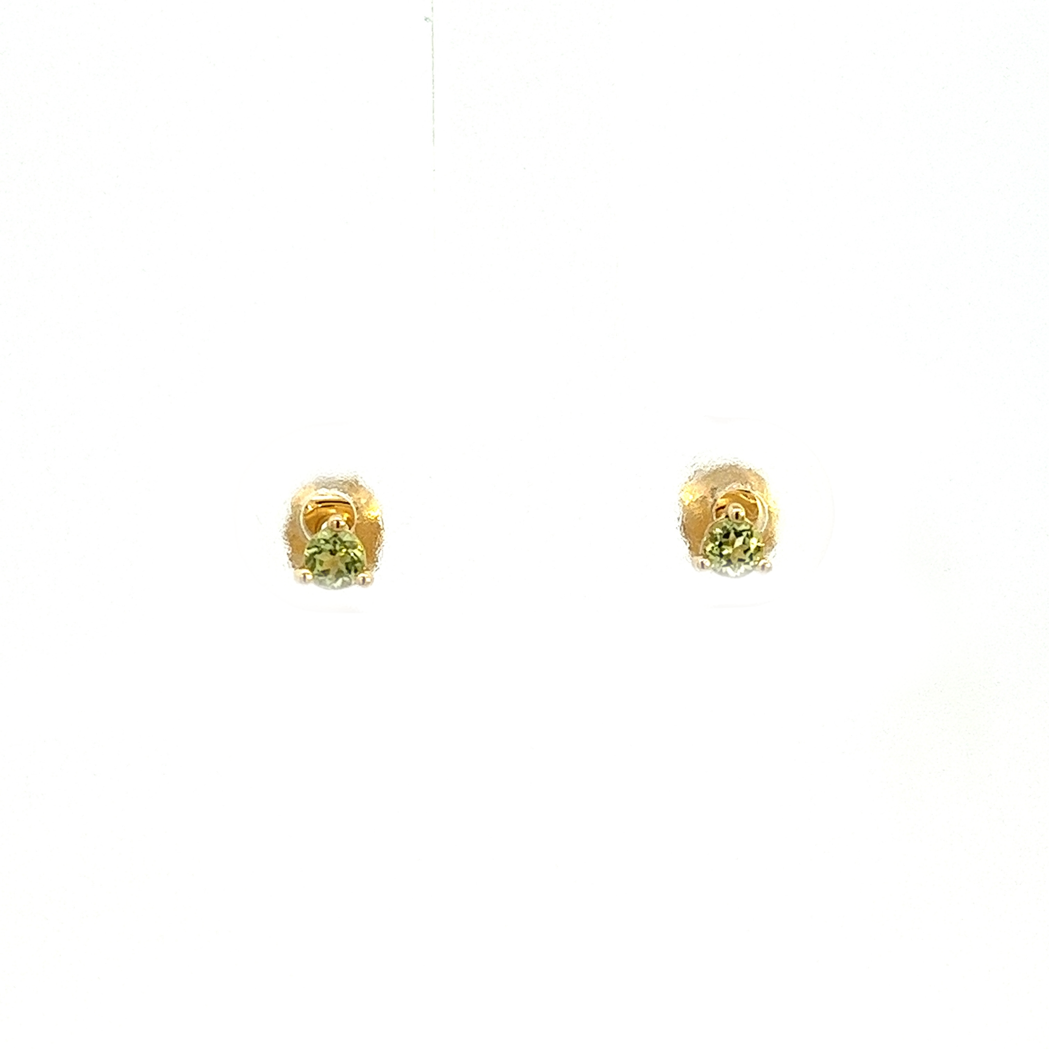 14K PERIDOT STUD EARRINGS