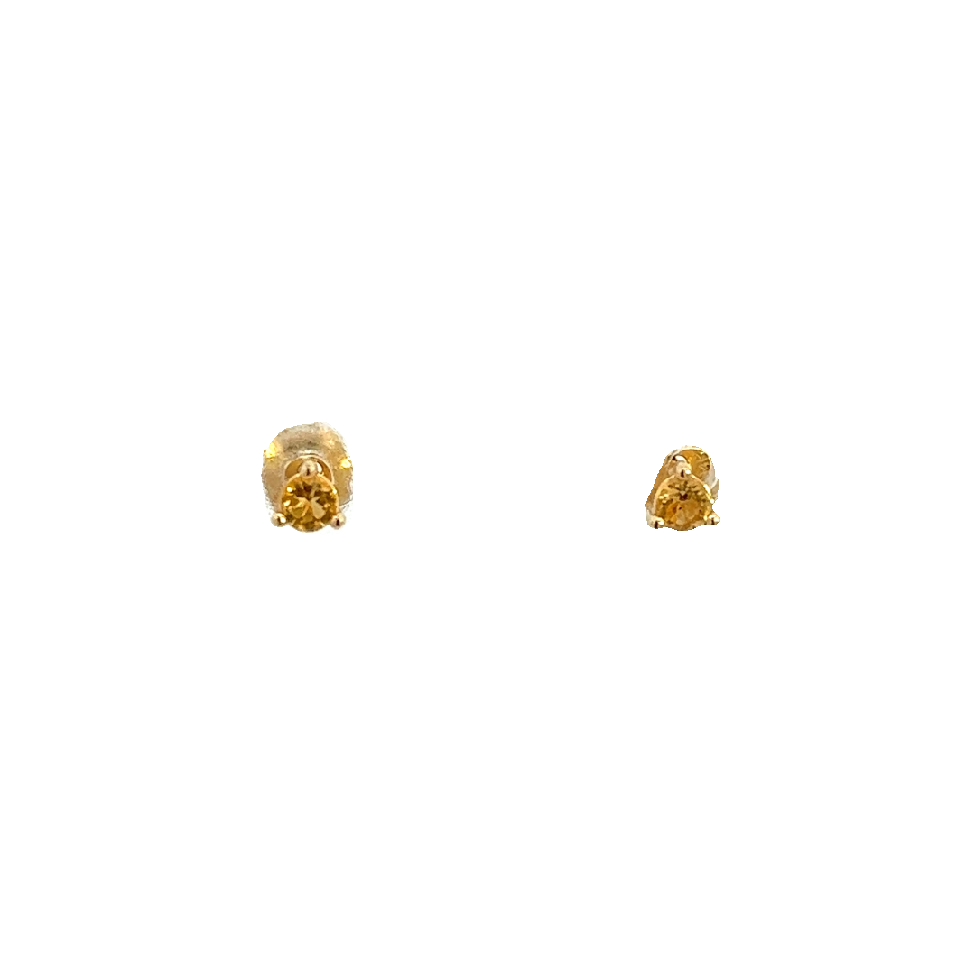 14K CITRINE STUD EARRINGS