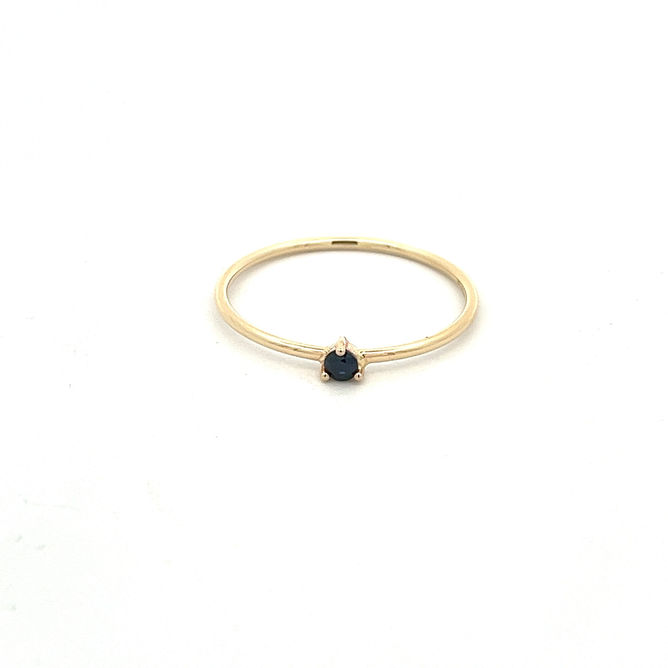 14K GOLD RING SAPPHIRE T7 2.5MM