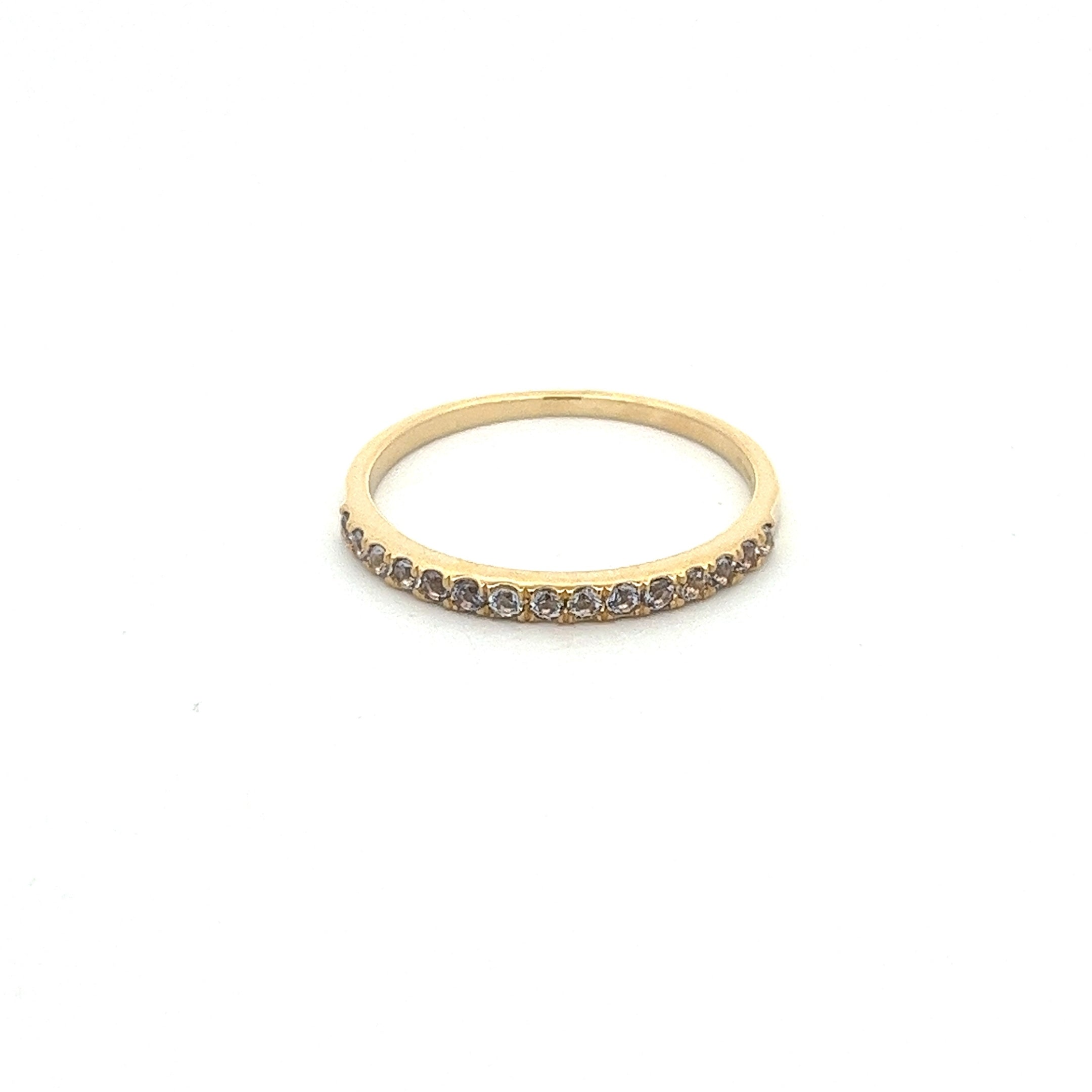 14K GOLD RING TANZANITE T7 1.5MM