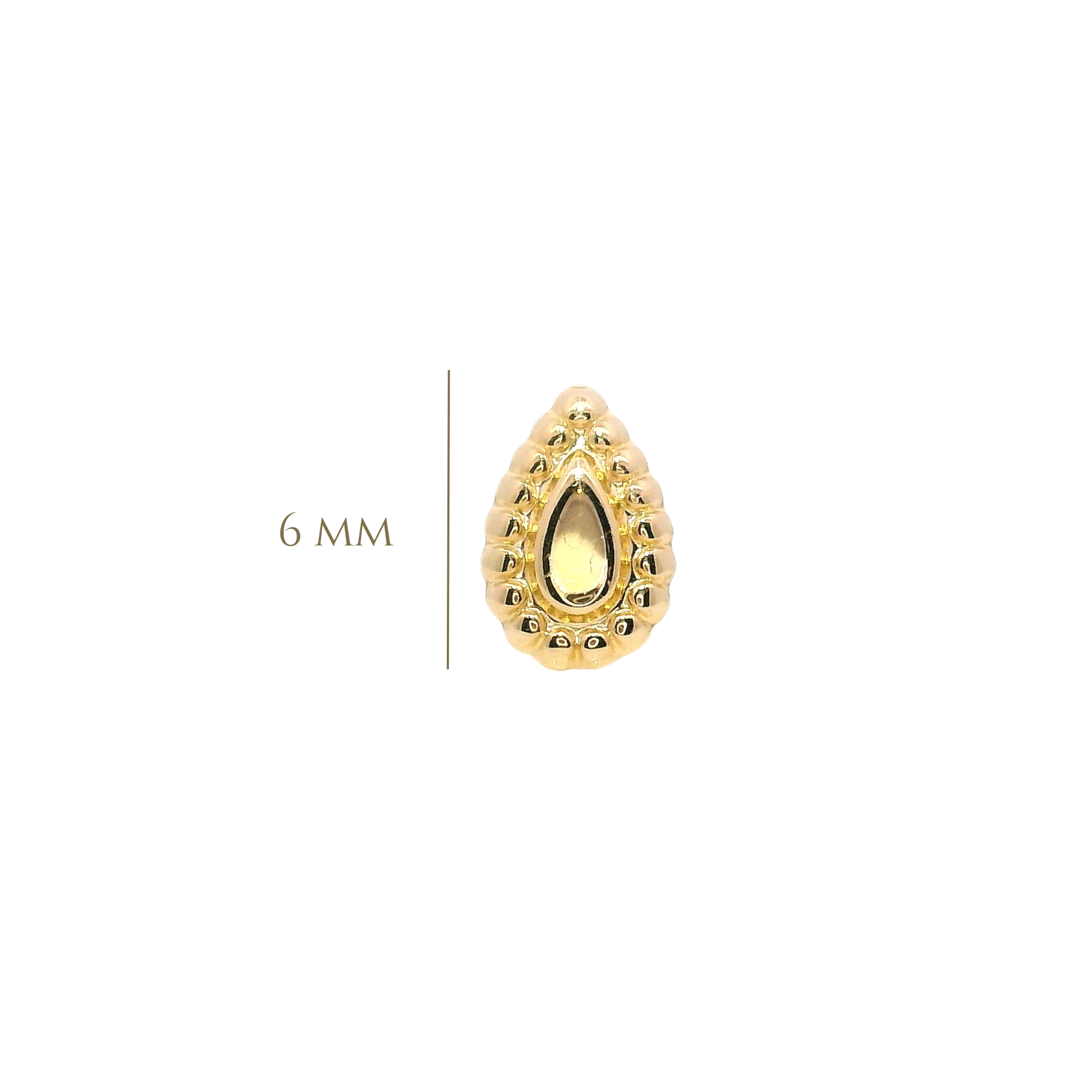 14KY DROP BALLS WITH CENTER PIERCING