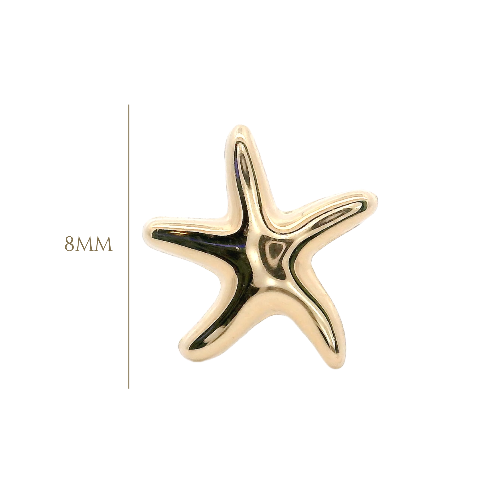 PIERCING STARFISH IN 14KT YELLOW GOLD
