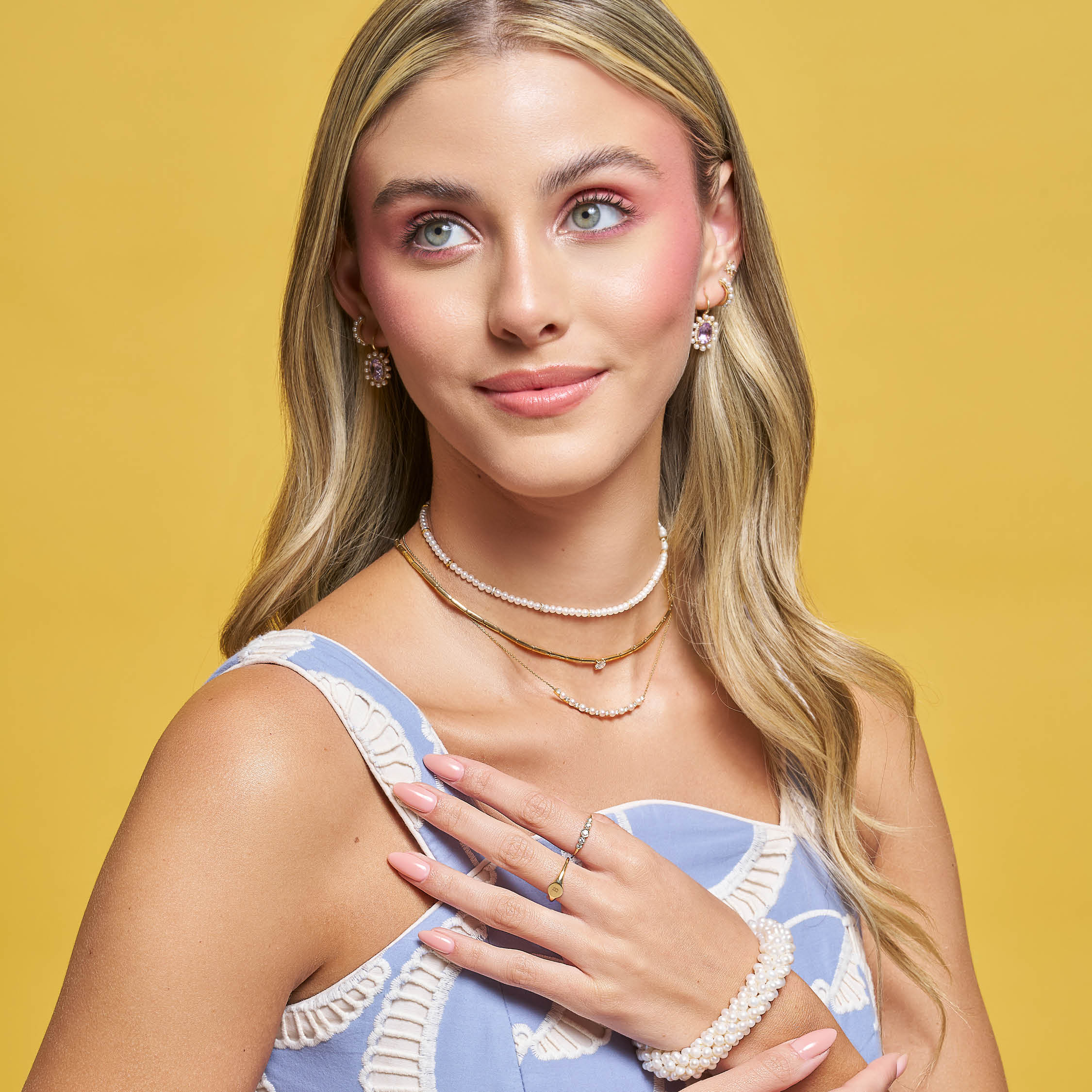 14KY GOLD BEAD RING T7