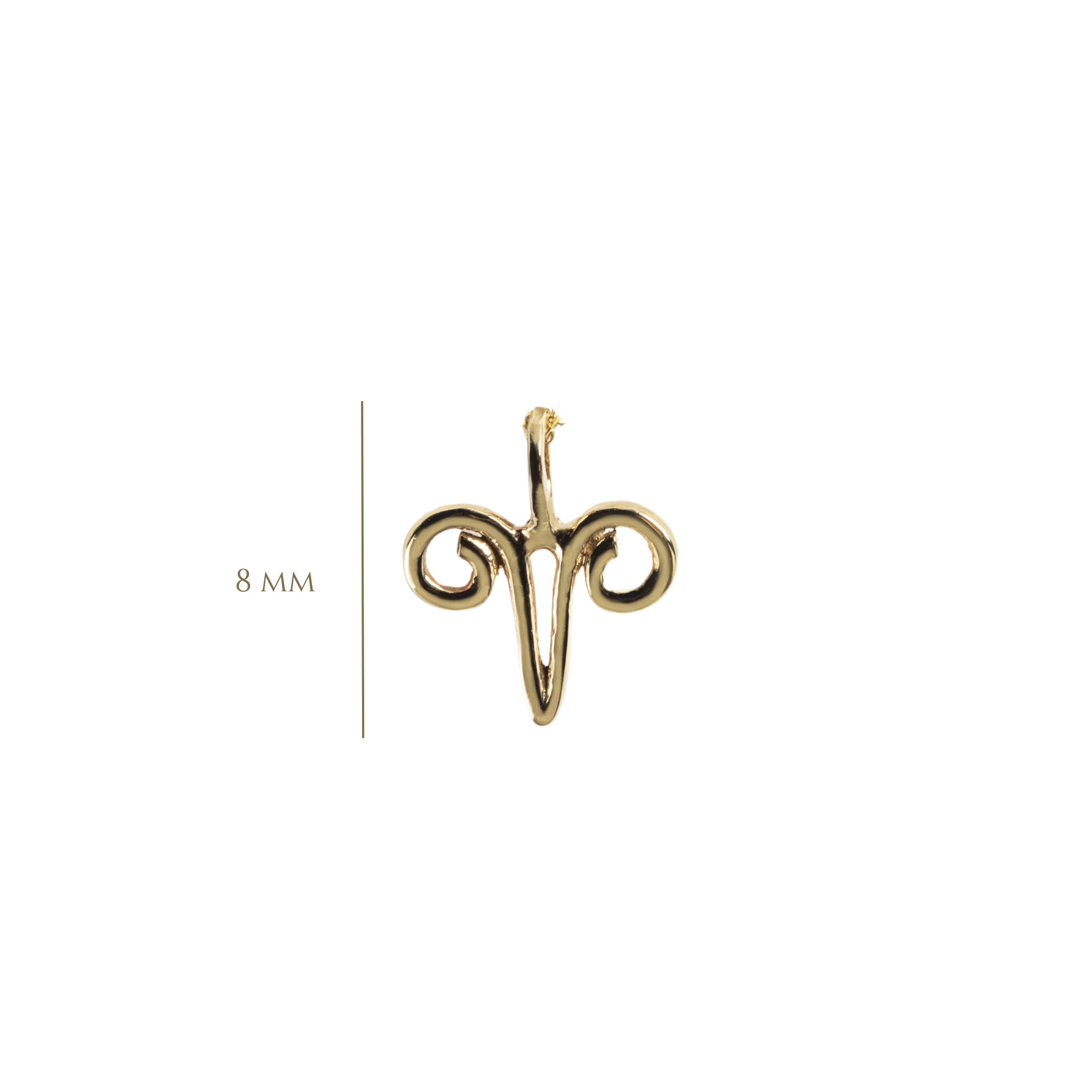 DIJE ZODIACO ARIES EN ORO AMARILLO 14K