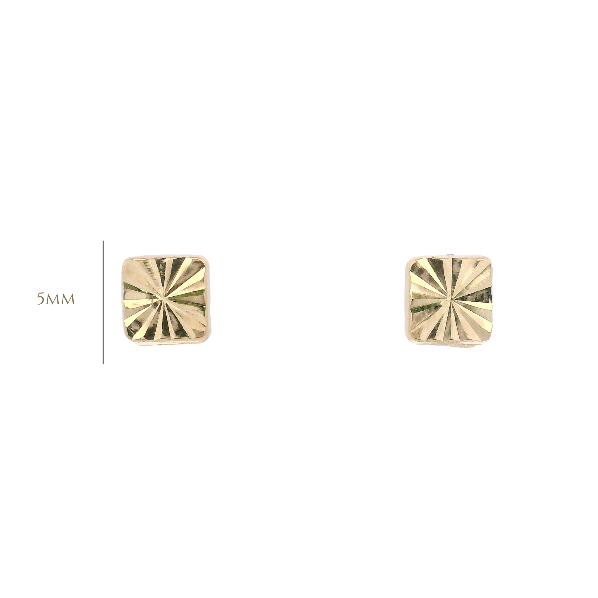 14KY TEXTURE BASIC SQUARE EARRINGS