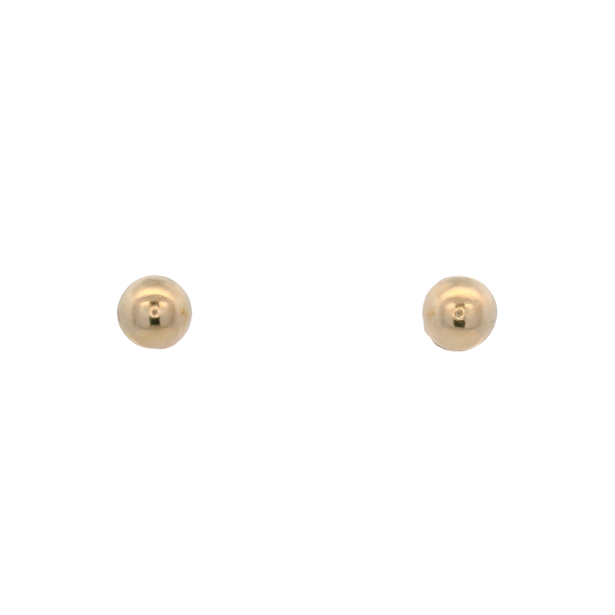 14KY DOUBLE BALL 4MM EARRINGS