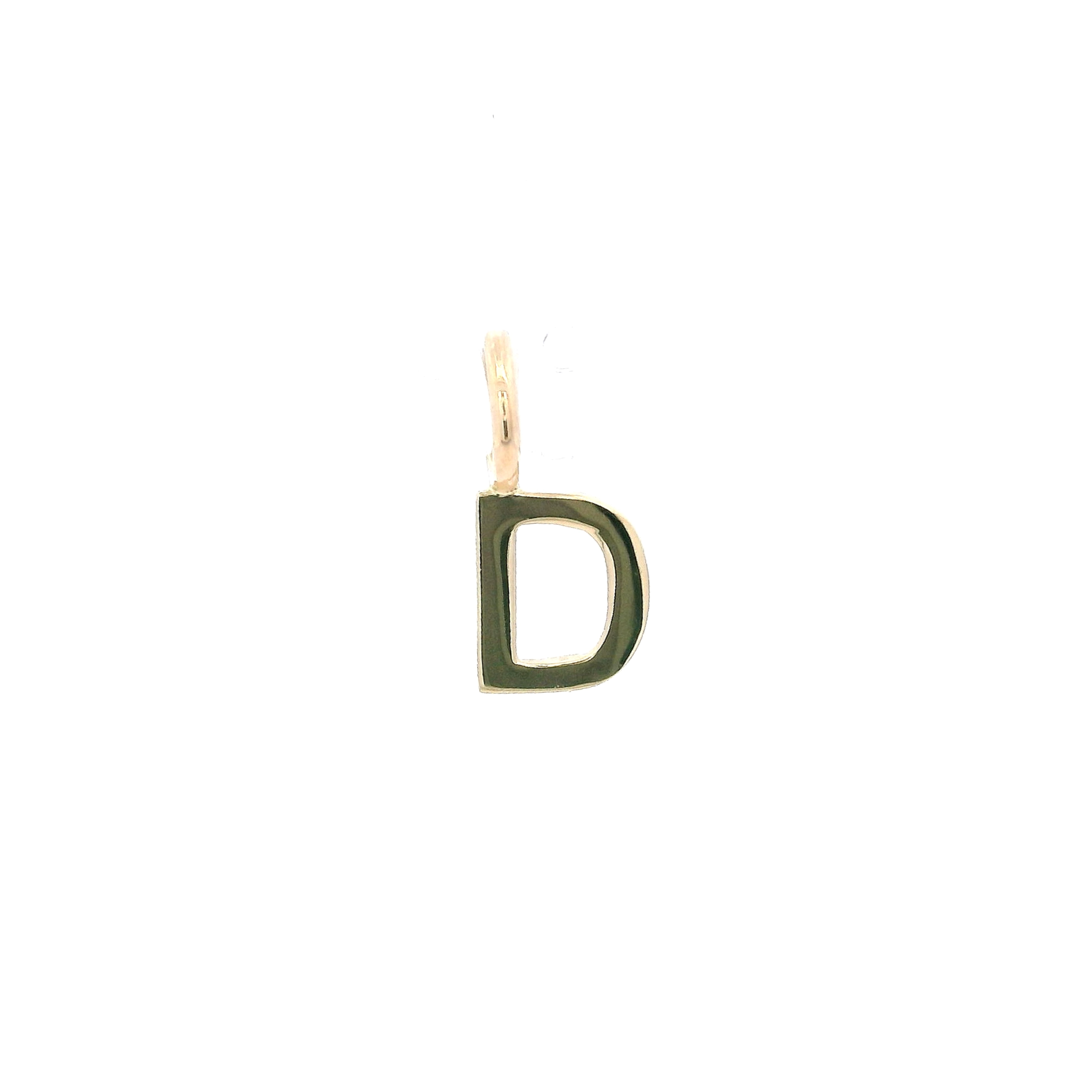 14KY 6MM LETTER D PENDANT